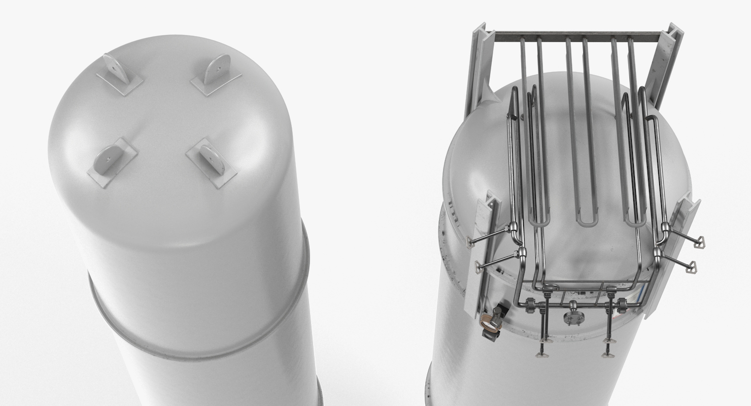 3D model LNG Gas Cryogenic Storage Tank