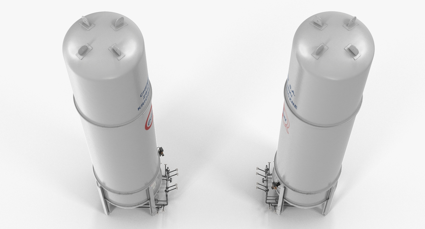 3D model LNG Gas Cryogenic Storage Tank