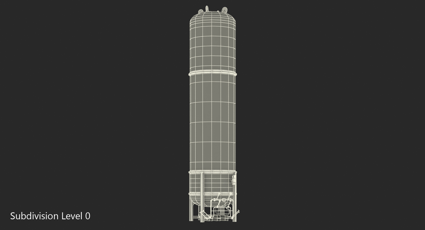 3D model LNG Gas Cryogenic Storage Tank