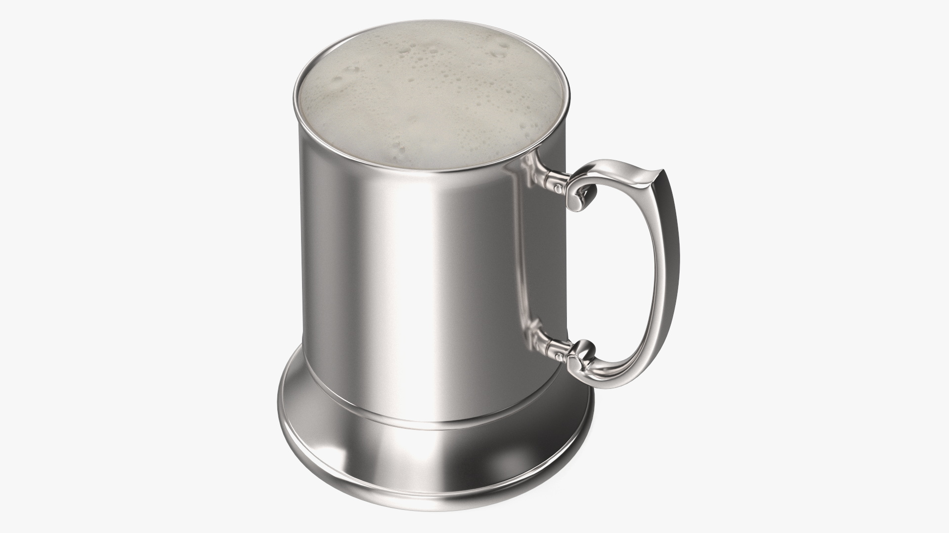 3D Stainless Steel Beer Stein with Beer