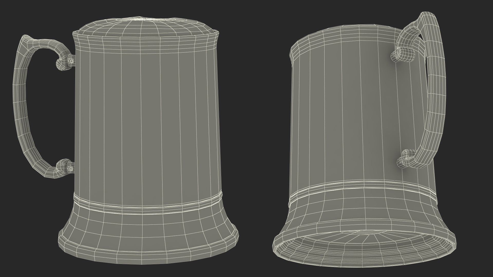 3D Stainless Steel Beer Stein with Beer