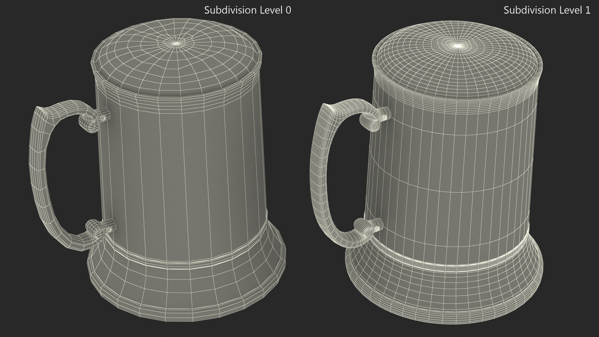3D Stainless Steel Beer Stein with Beer