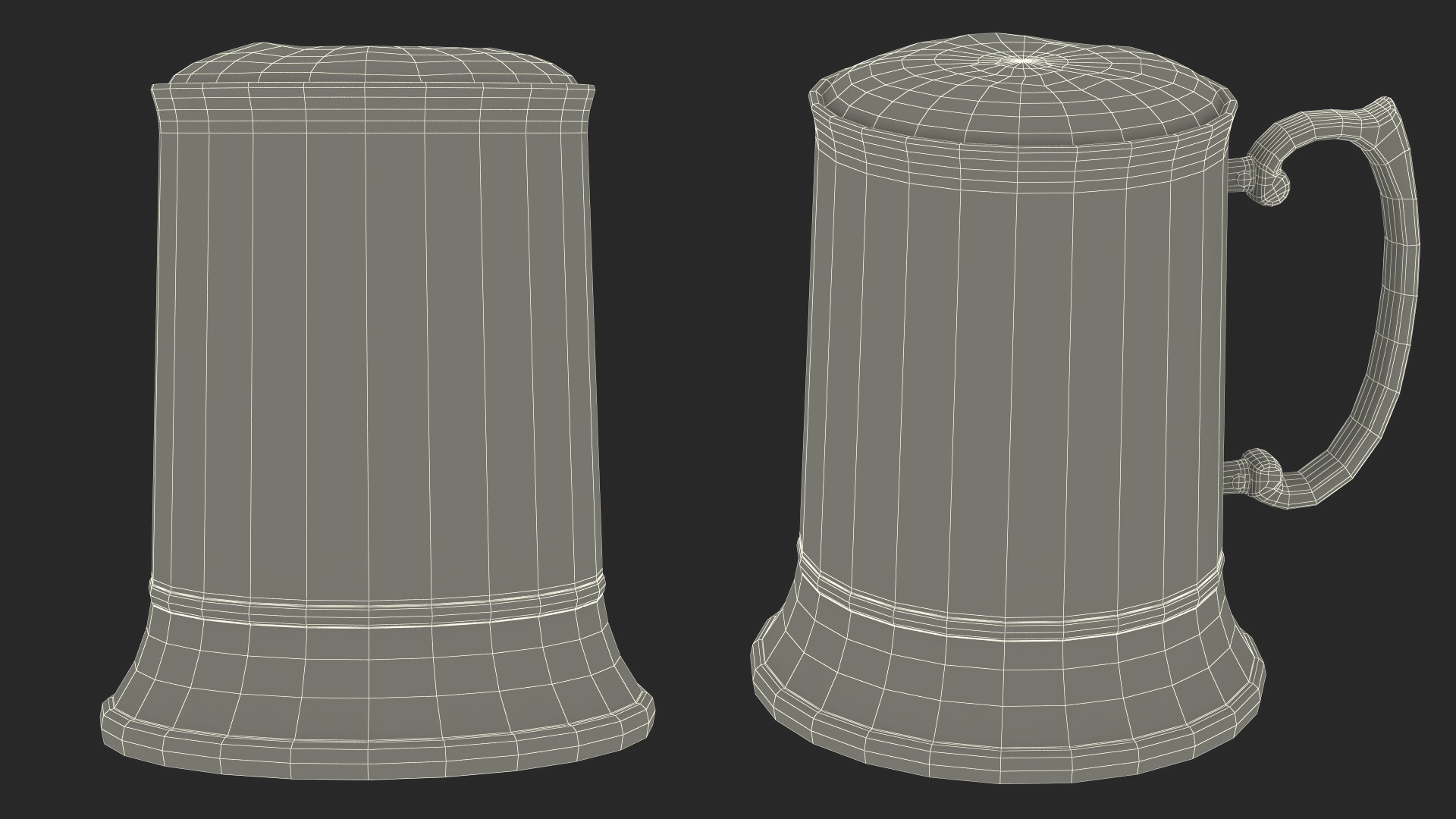 3D Stainless Steel Beer Stein with Beer