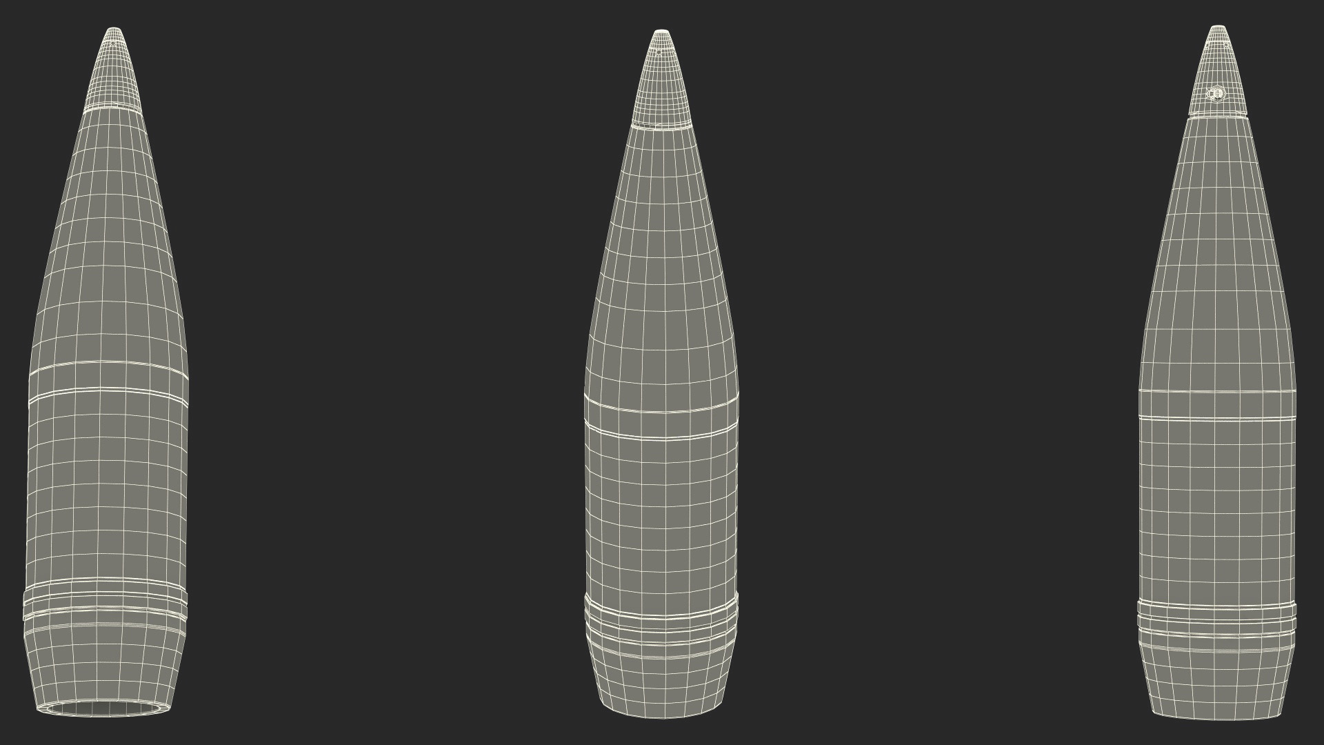 3D Artillery Shell Military Projectile 155mm