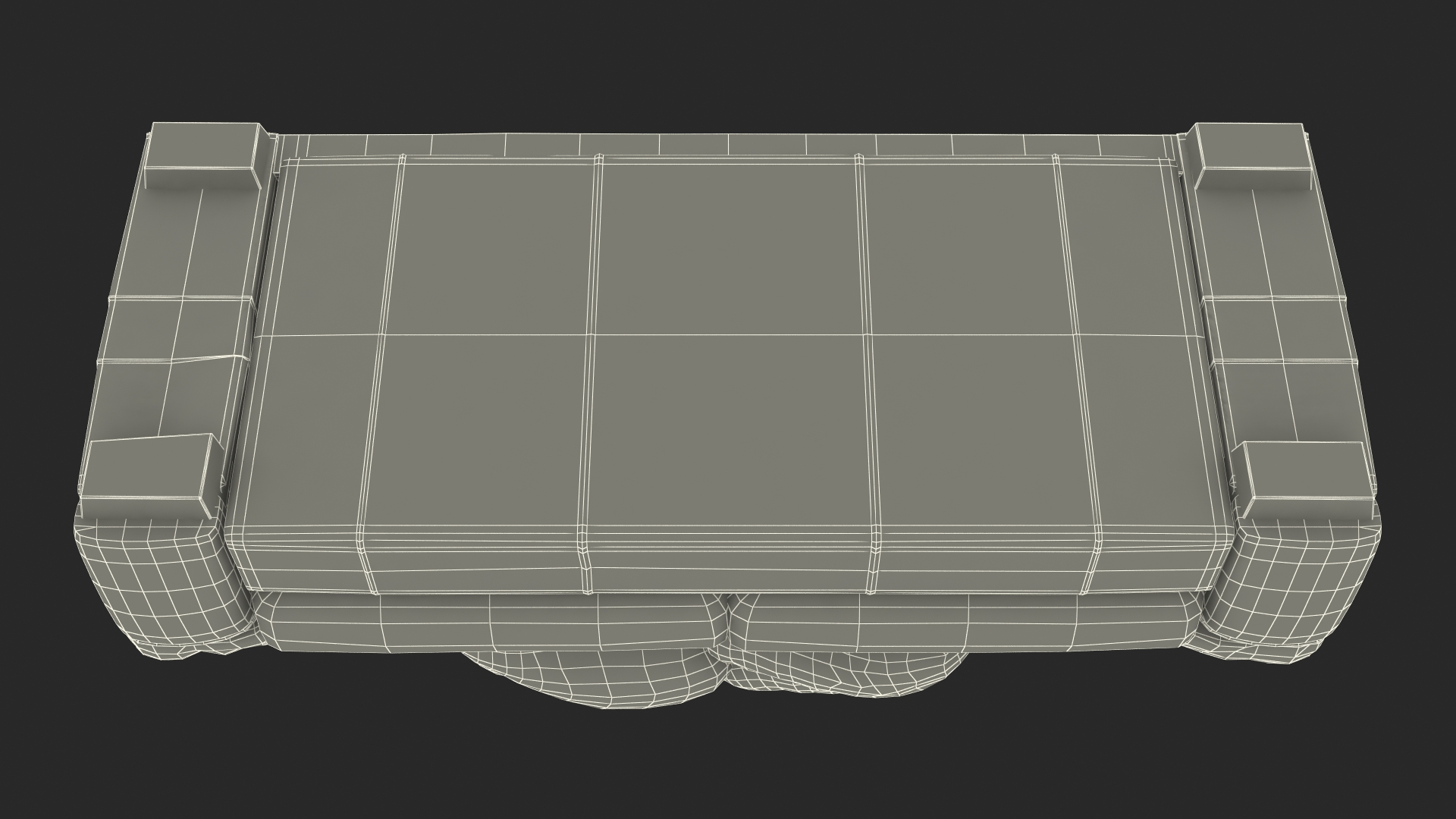 3D model Fat Man Lying on the Couch Fur