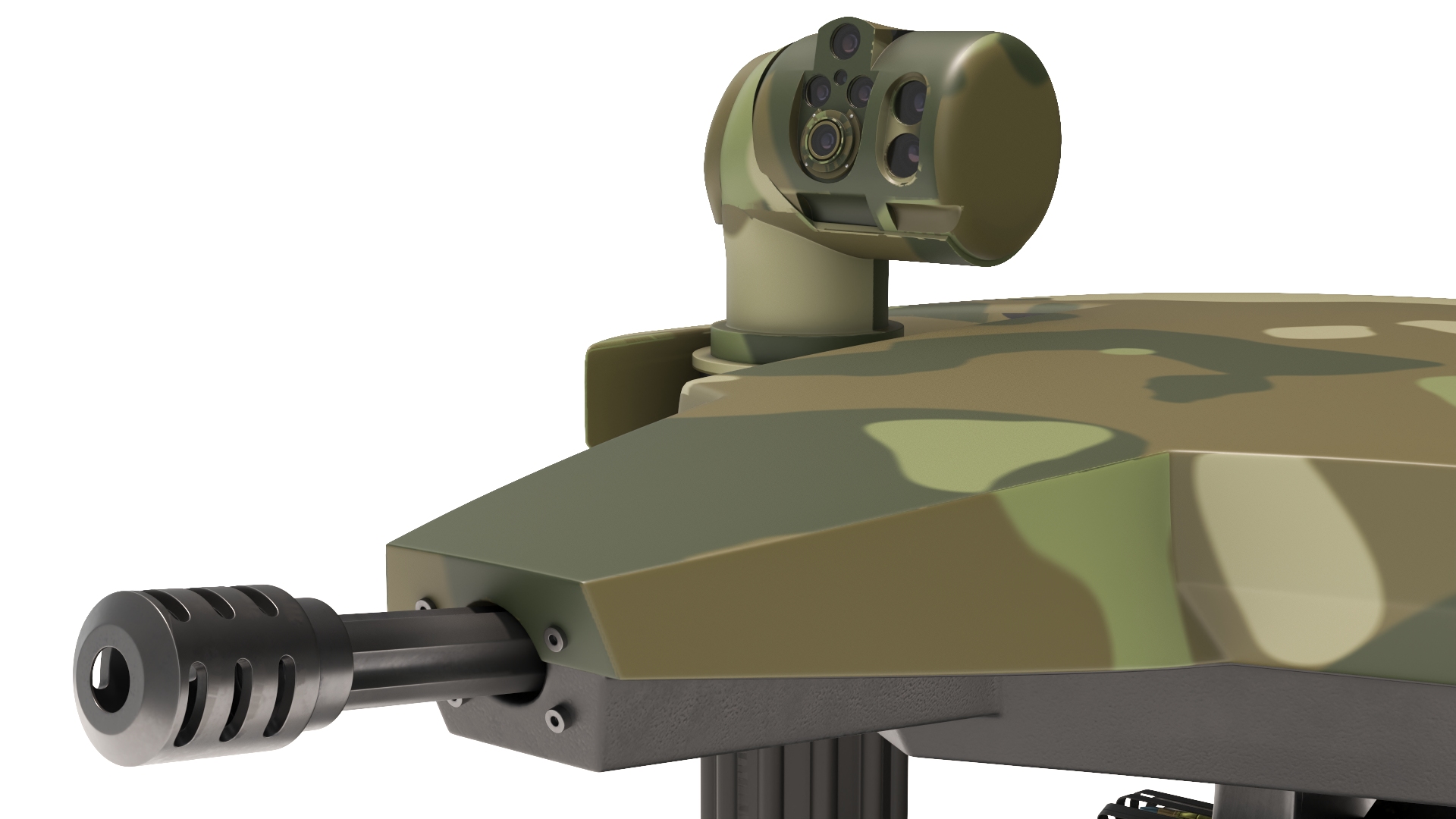 3D Camouflaged Turret for Interceptor Car model