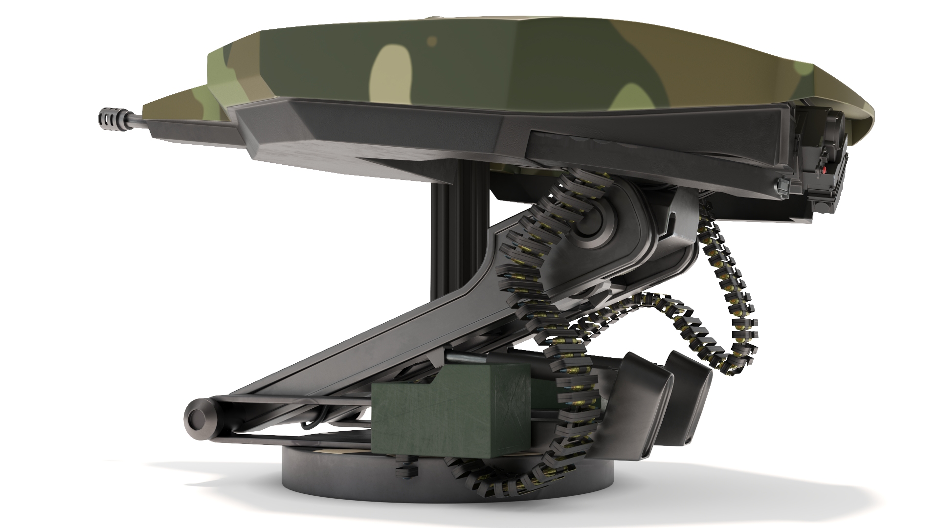 3D Camouflaged Turret for Interceptor Car model