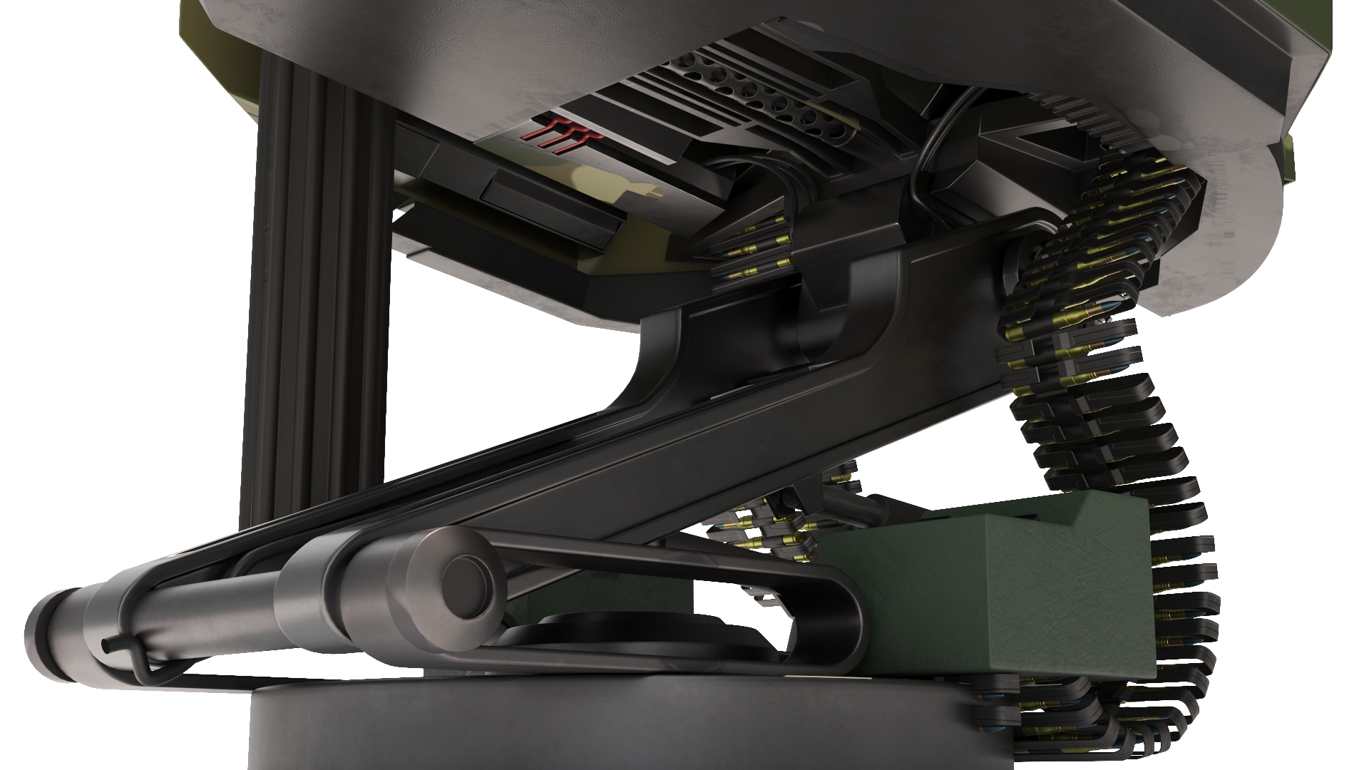 3D Camouflaged Turret for Interceptor Car model