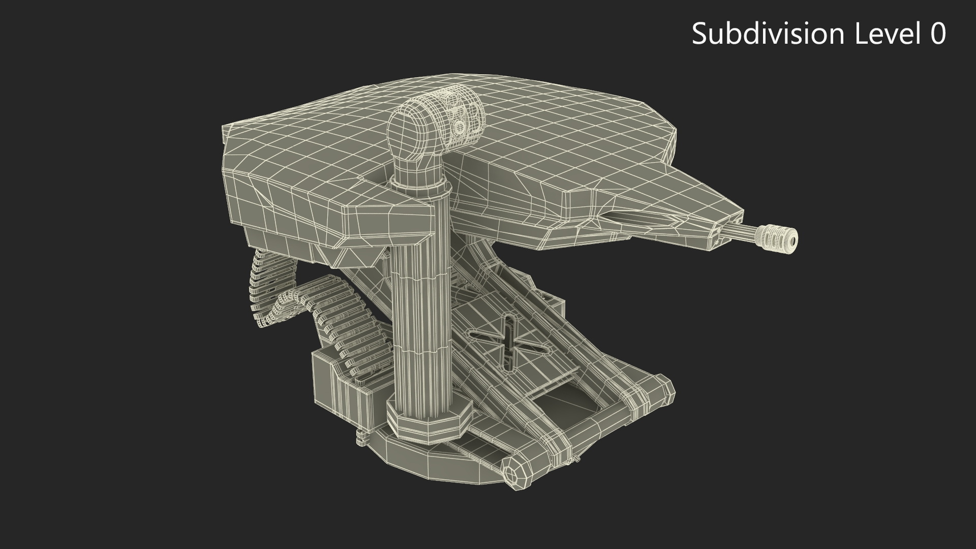 3D Camouflaged Turret for Interceptor Car model