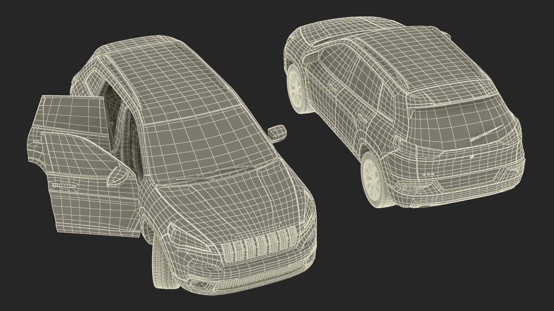 Modern SUV Rigged 3D