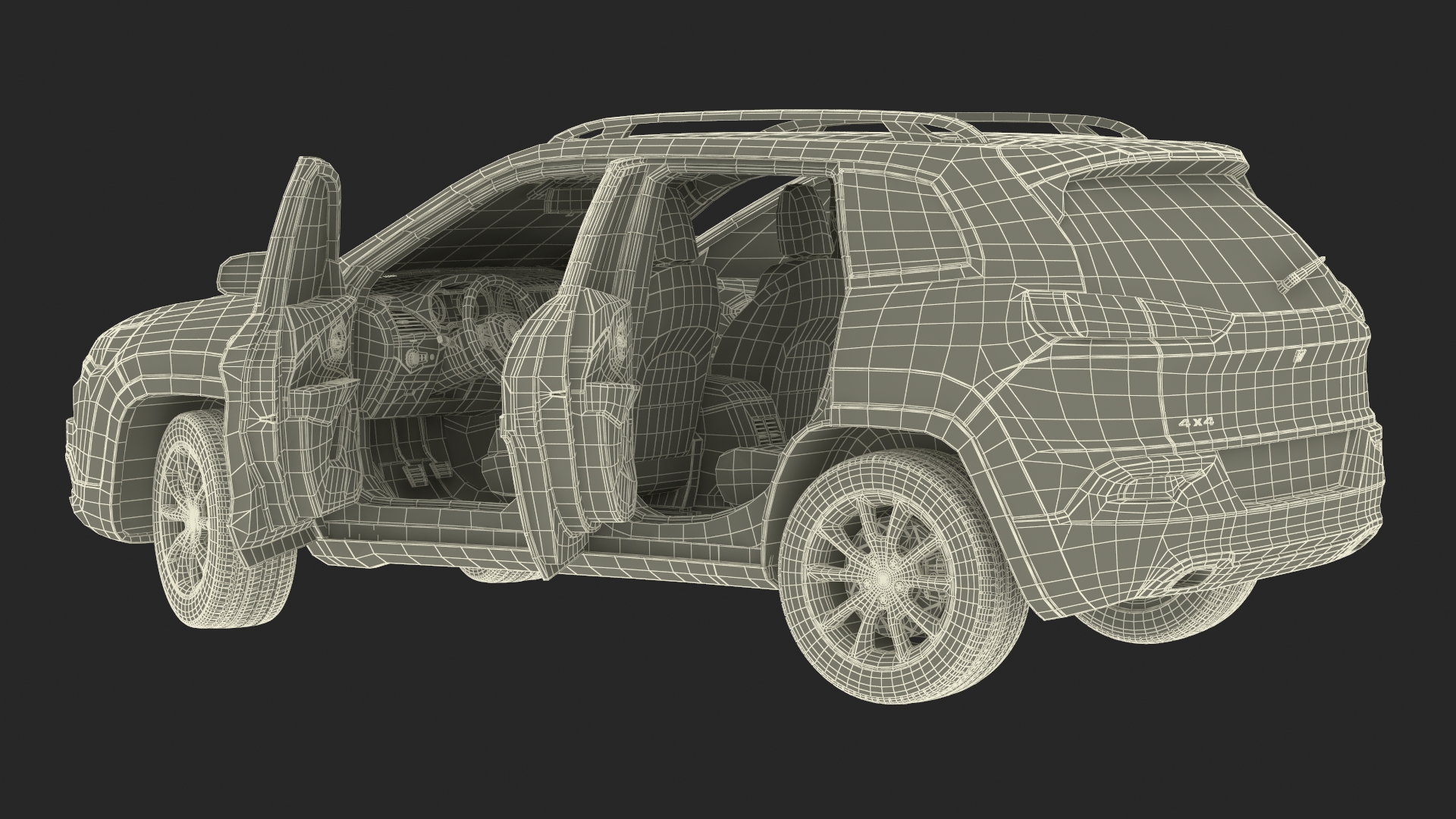 Modern SUV Rigged 3D