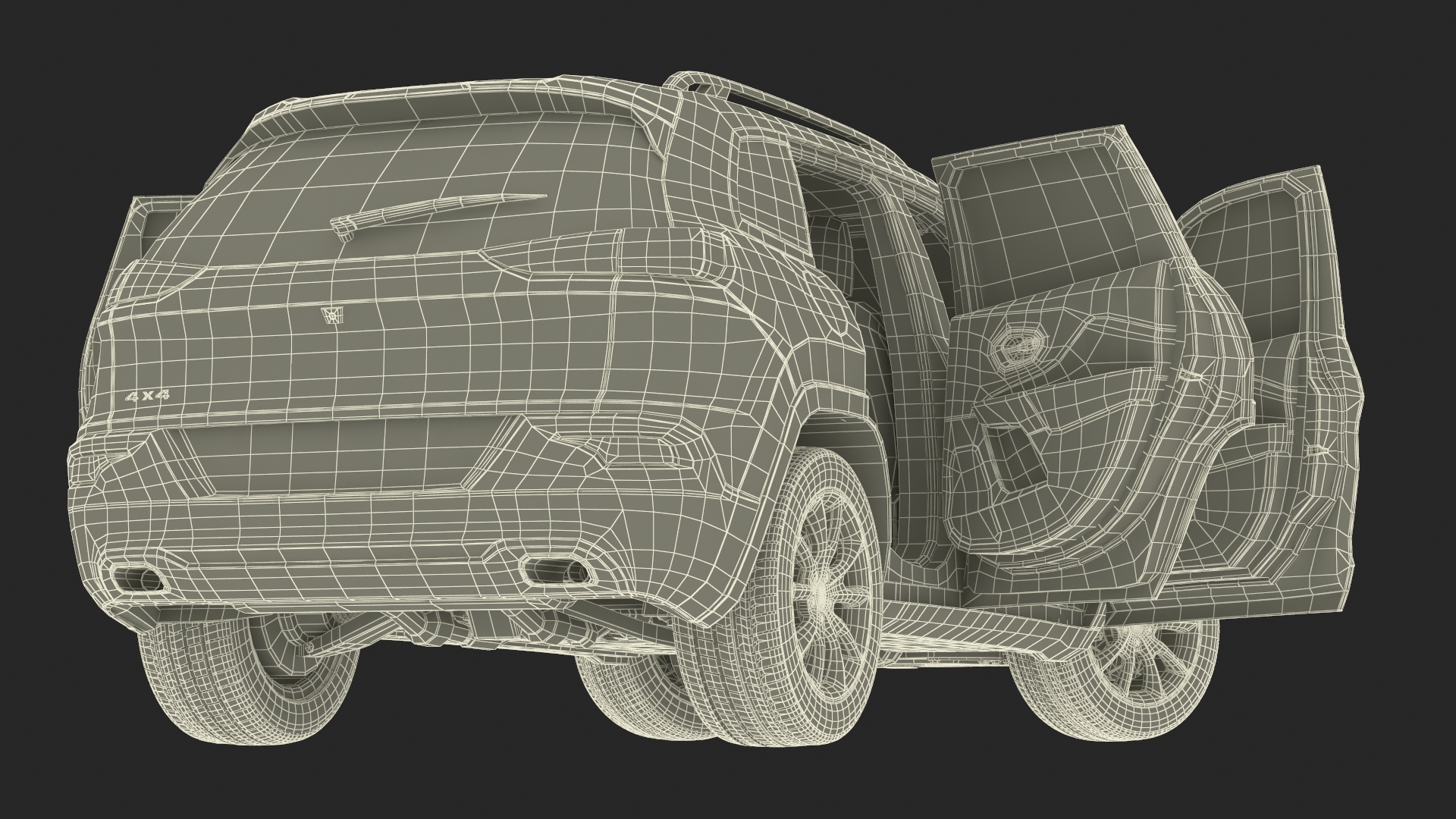 Modern SUV Rigged 3D