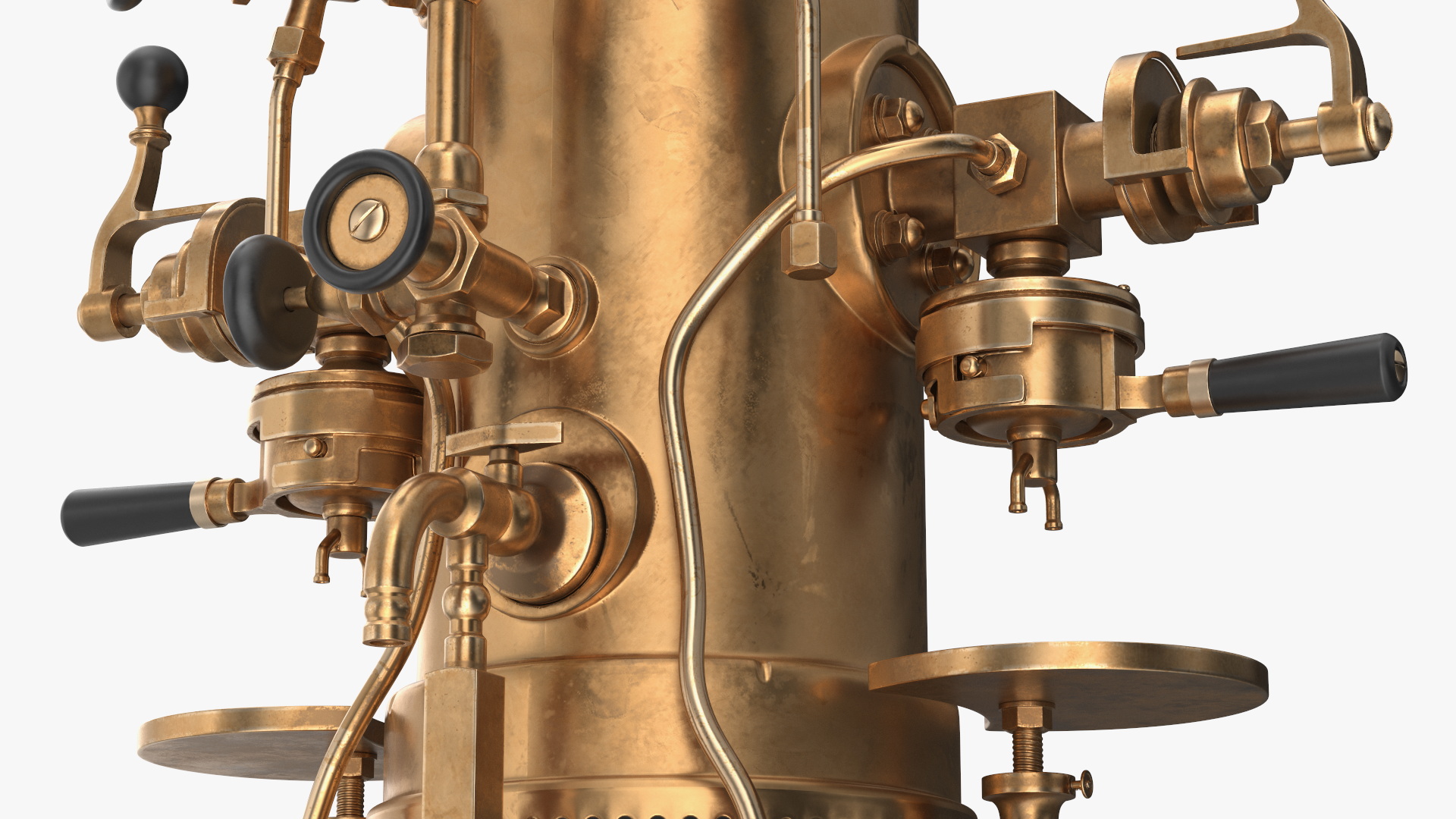 3D Vintage Bronze Espresso Machine