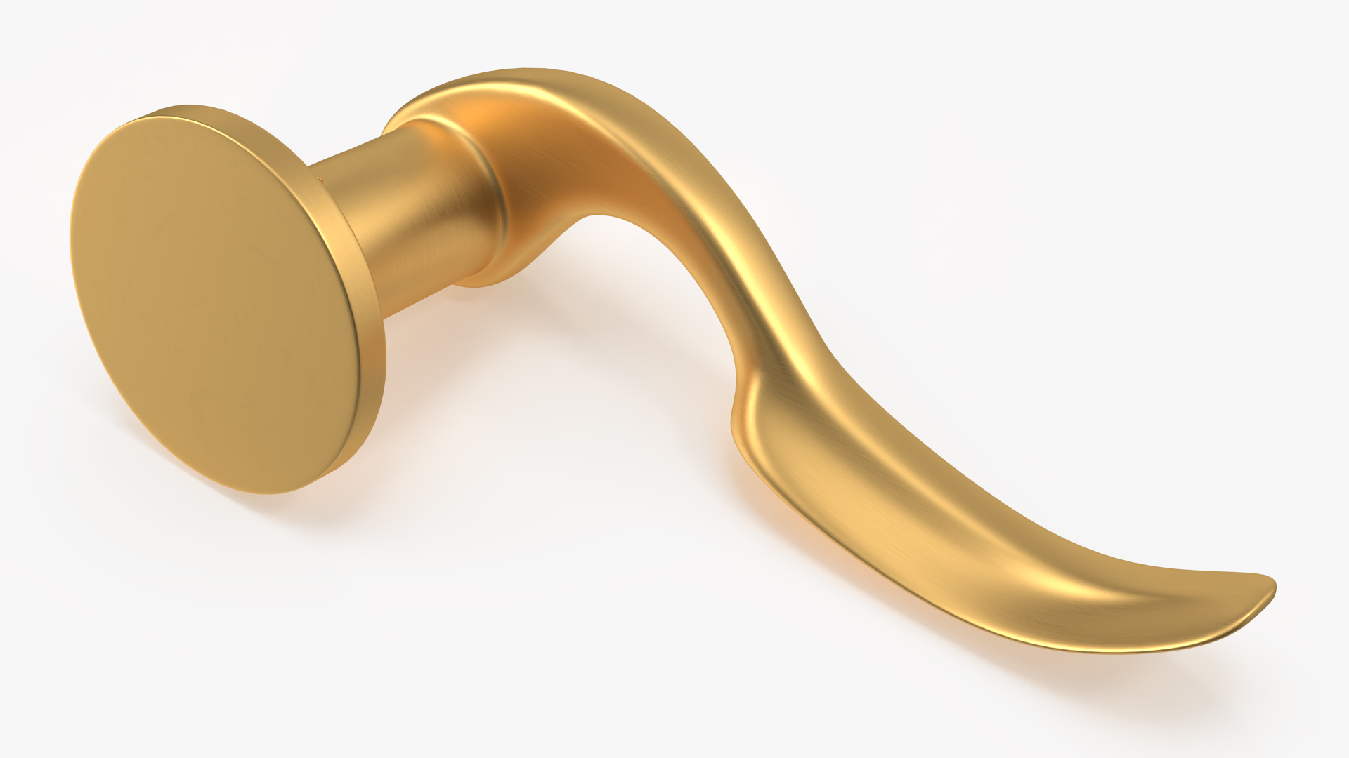 3D Gold Curly Door Handles model