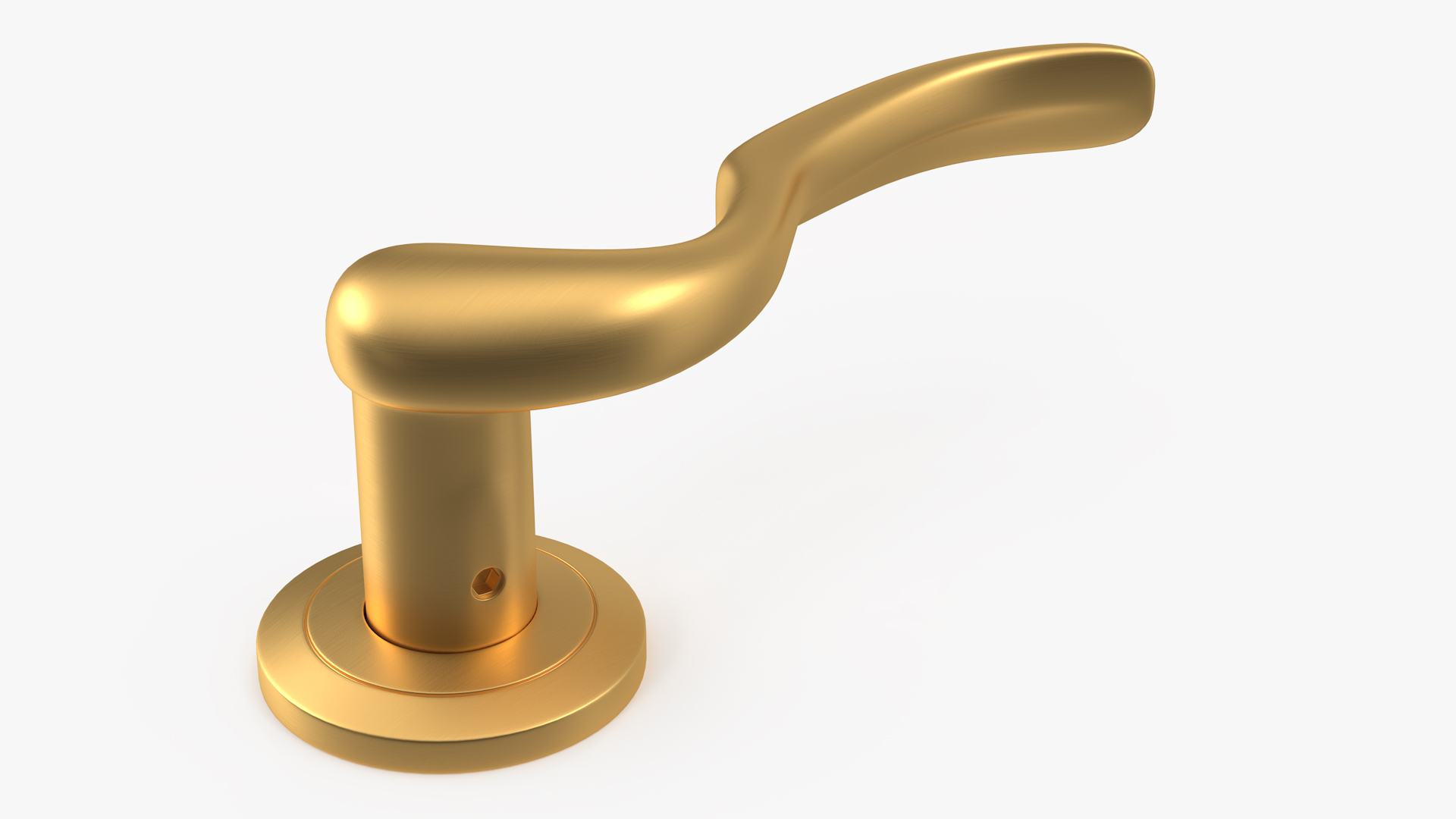 3D Gold Curly Door Handles model