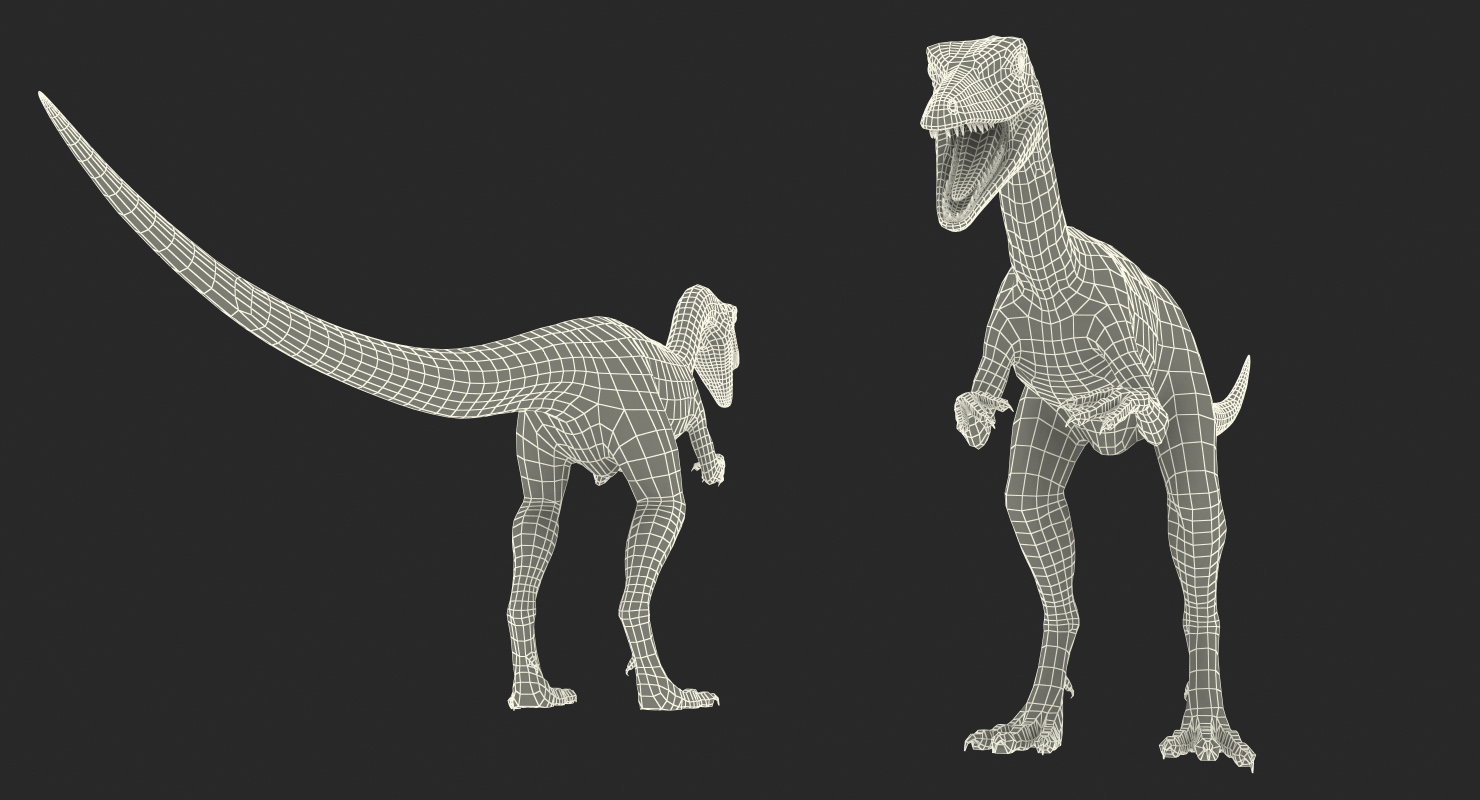 Compsognathus Dinosaur Rigged 3D model