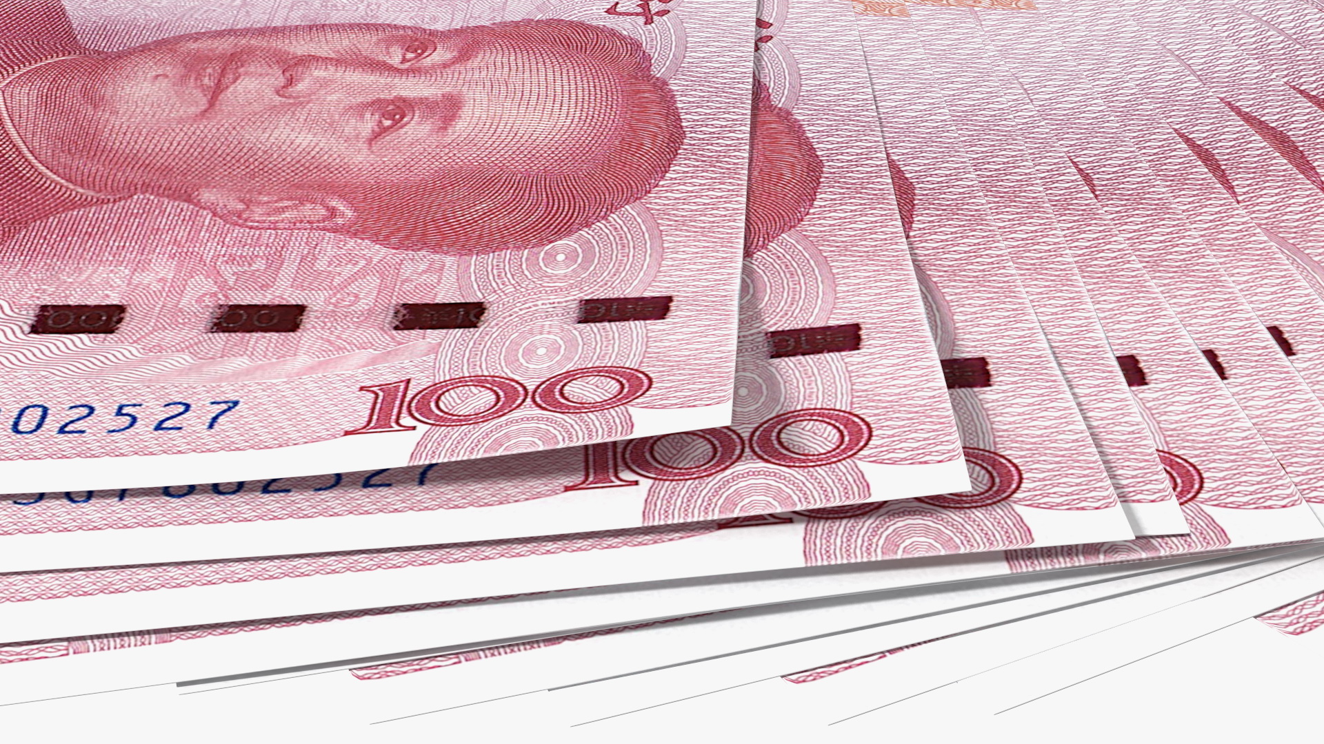 3D model Chinese 100 Yuan 2015 Banknotes Fan