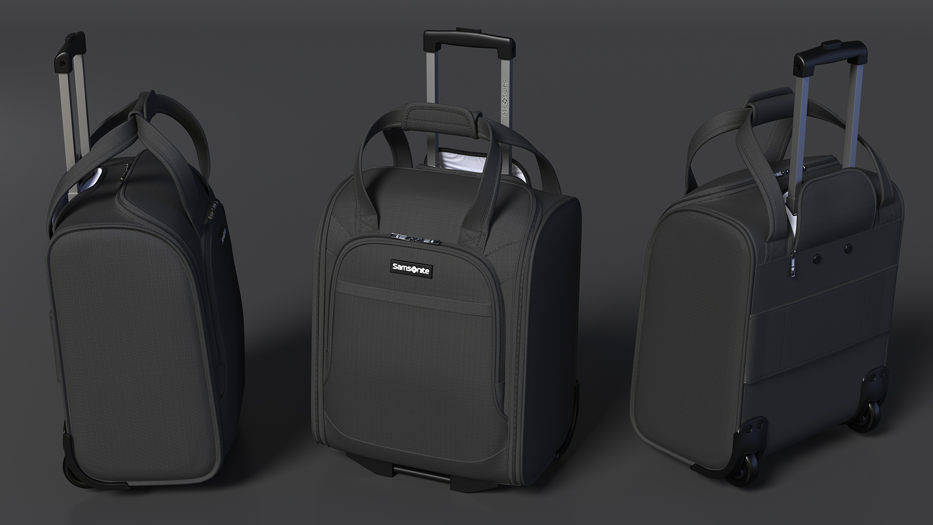3D Softshell Rolling Luggage Samsonite Black