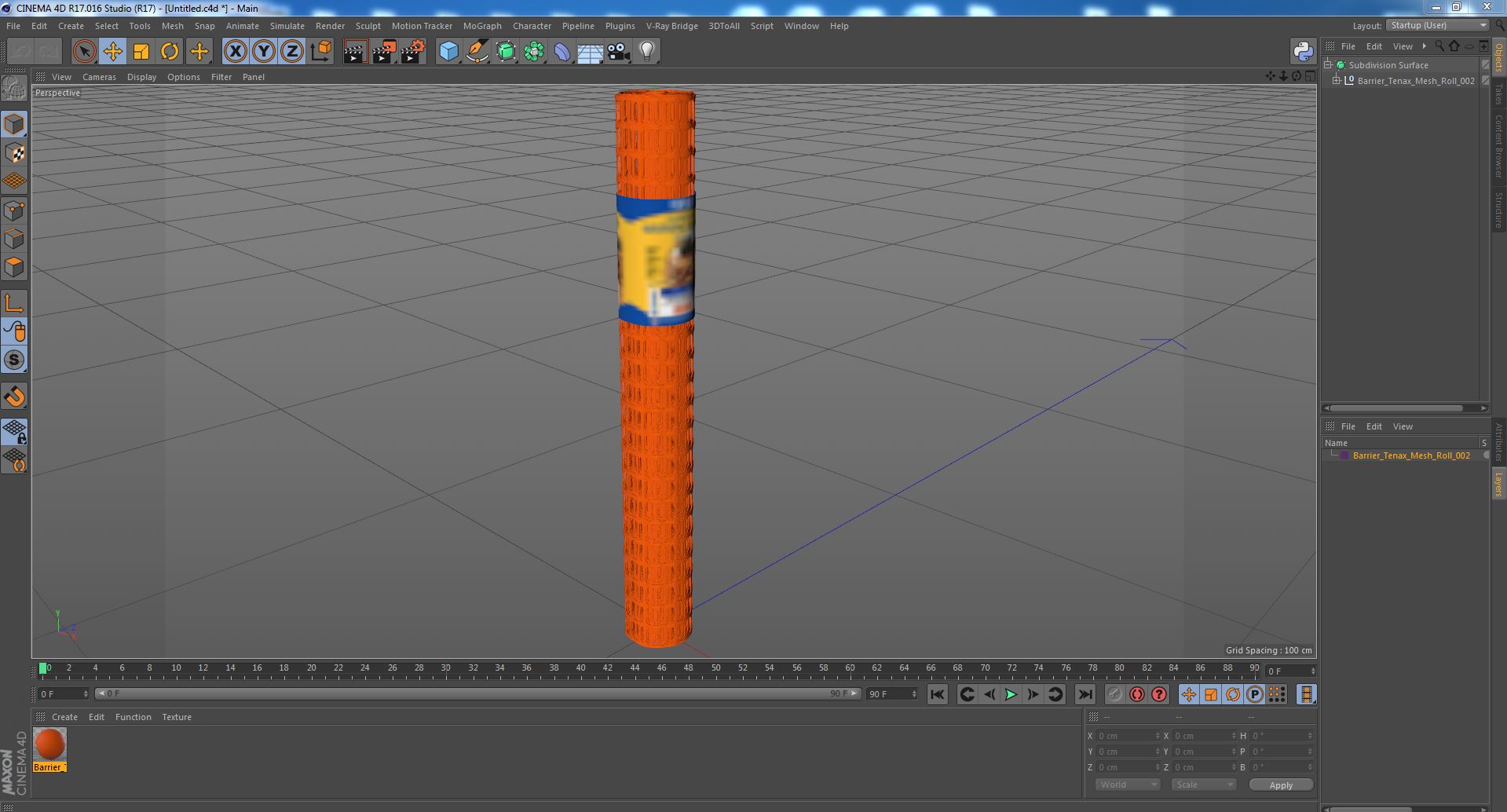3D Barrier Tenax Mesh Roll model