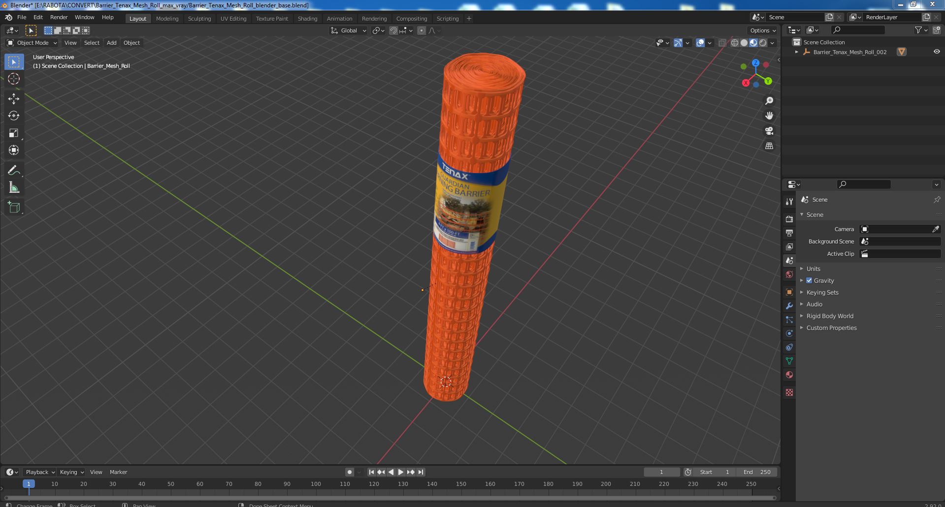 3D Barrier Tenax Mesh Roll model