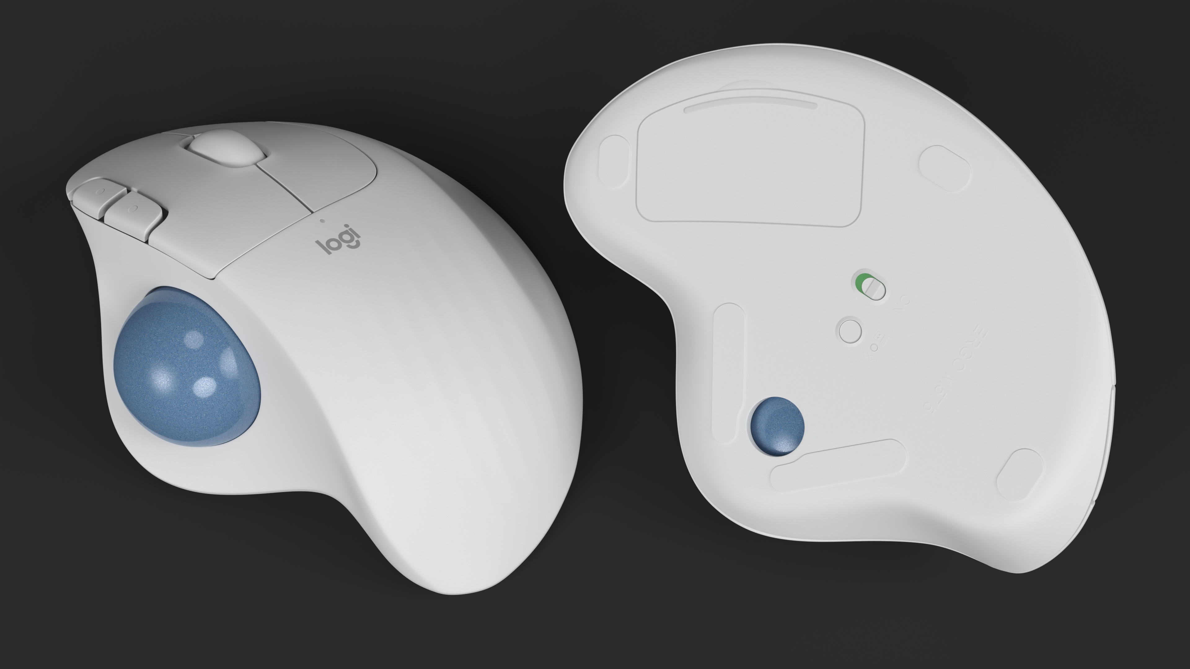 Logitech Ergo M575 Wireless Trackball Mouse White 3D model