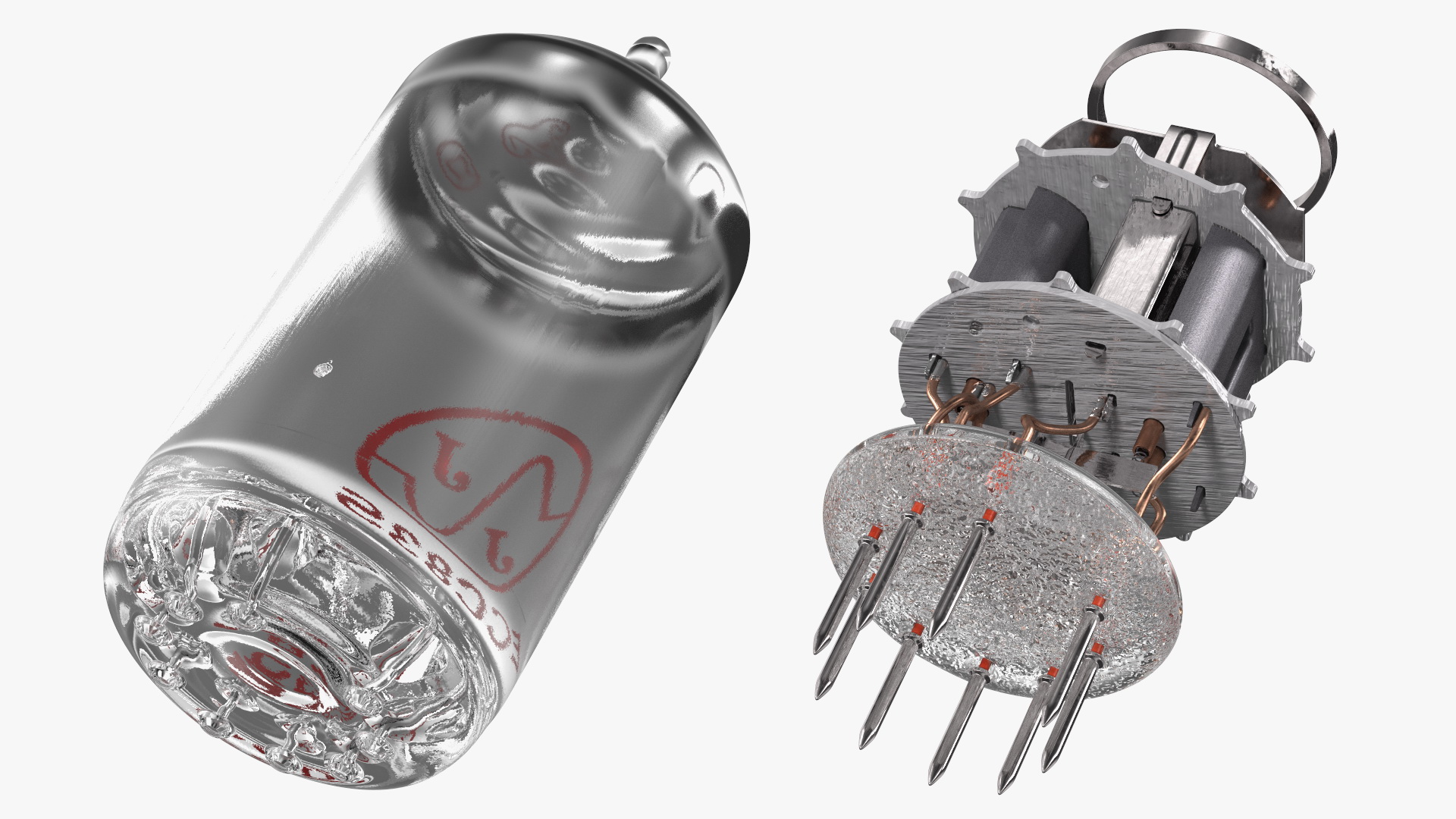 Vacuum Tube ECC83S 12AX7 3D model