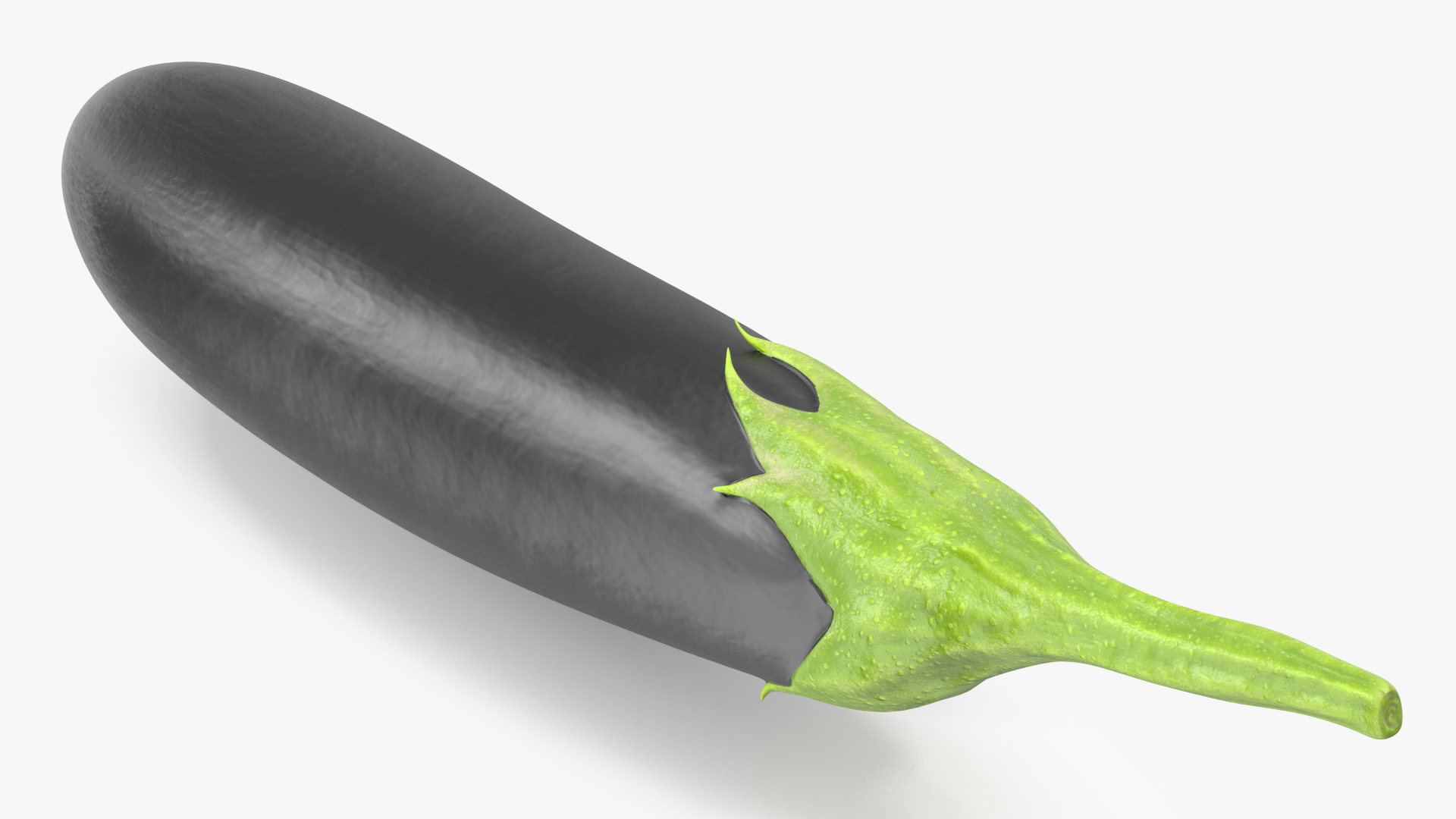 3D Black European Eggplant model