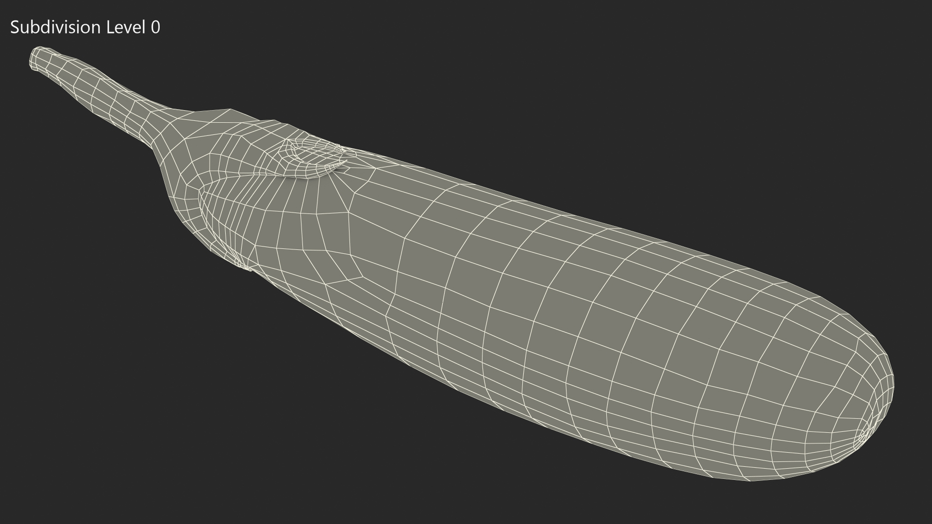 3D Black European Eggplant model