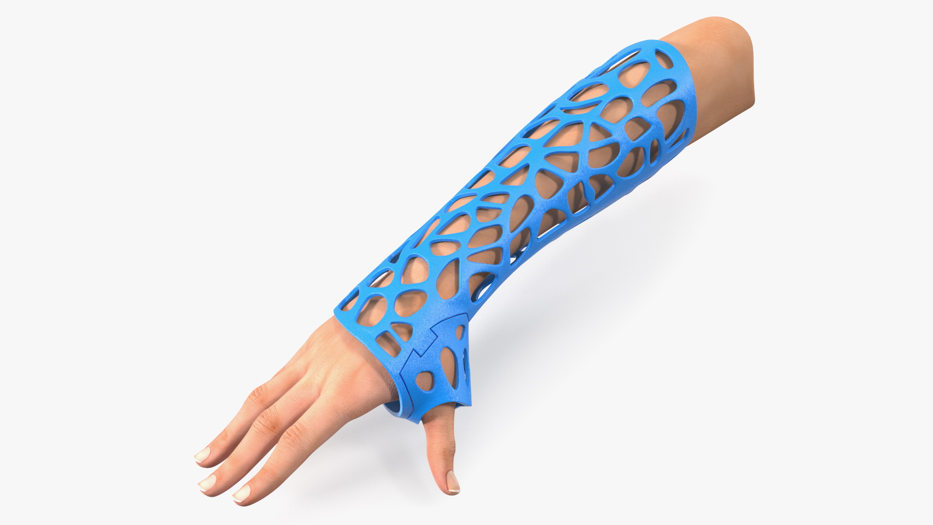 3D-Printed Orthopedic Cast On Hand 3D model