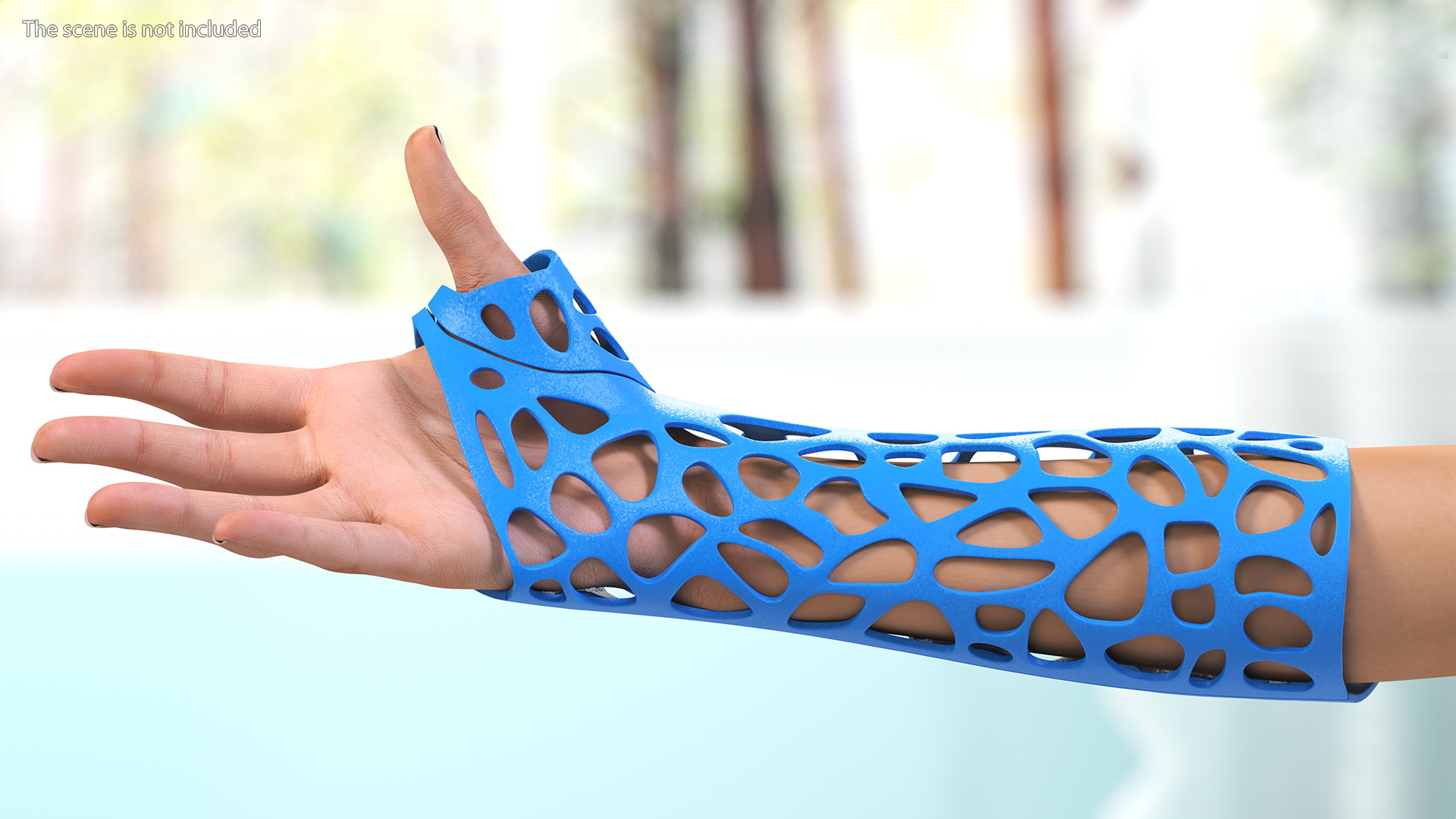 3D-Printed Orthopedic Cast On Hand 3D model