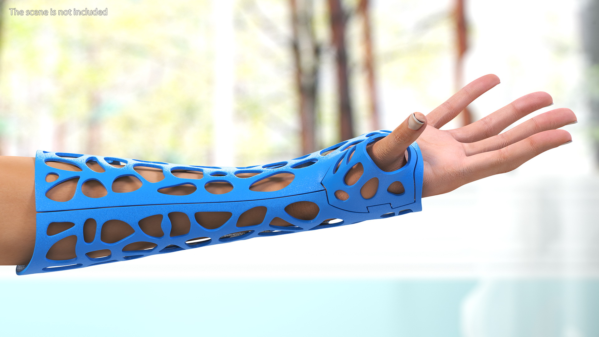 3D-Printed Orthopedic Cast On Hand 3D model