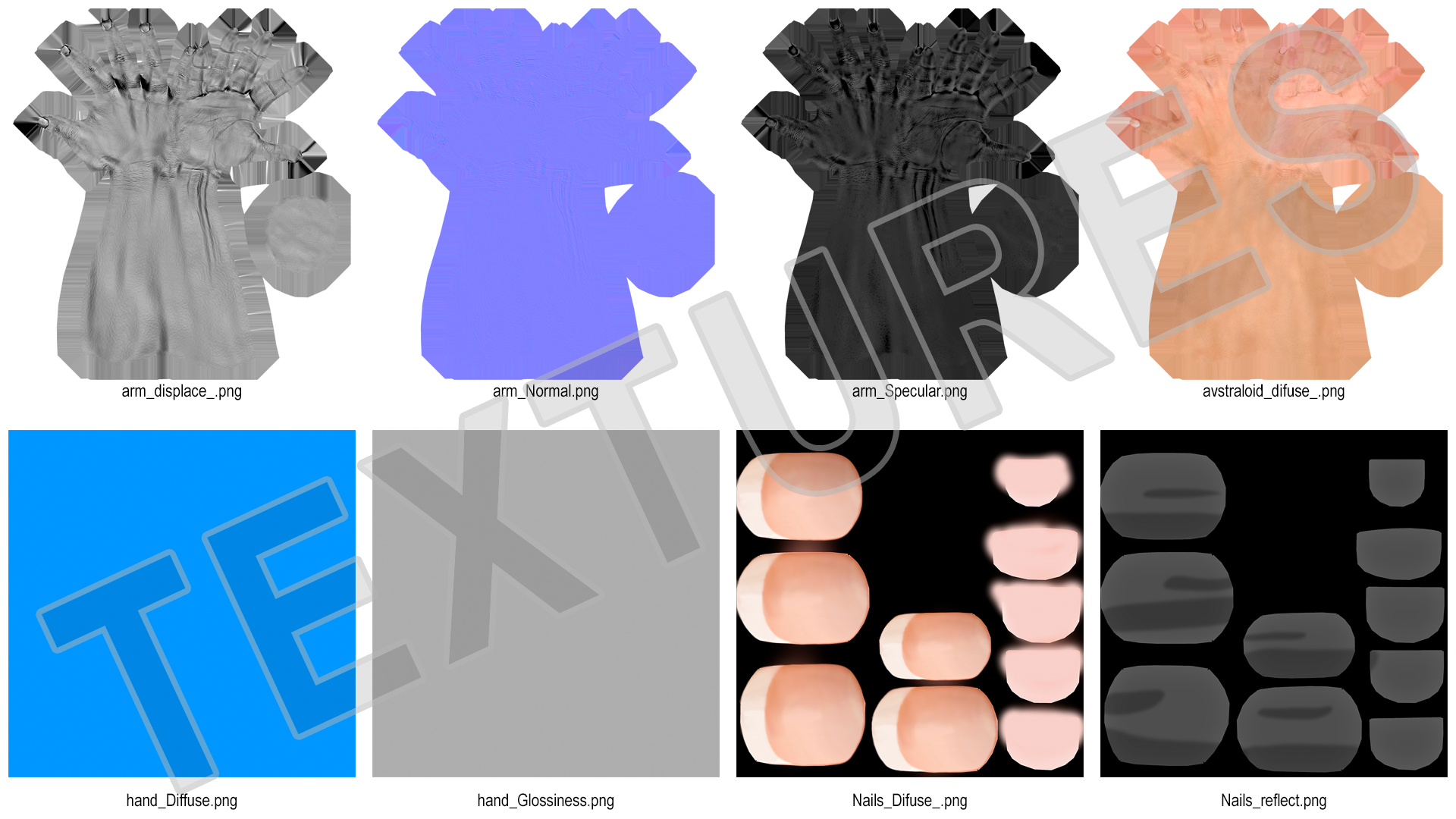 3D-Printed Orthopedic Cast On Hand 3D model