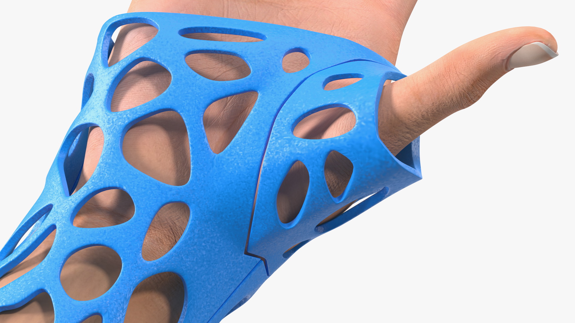 3D-Printed Orthopedic Cast On Hand 3D model