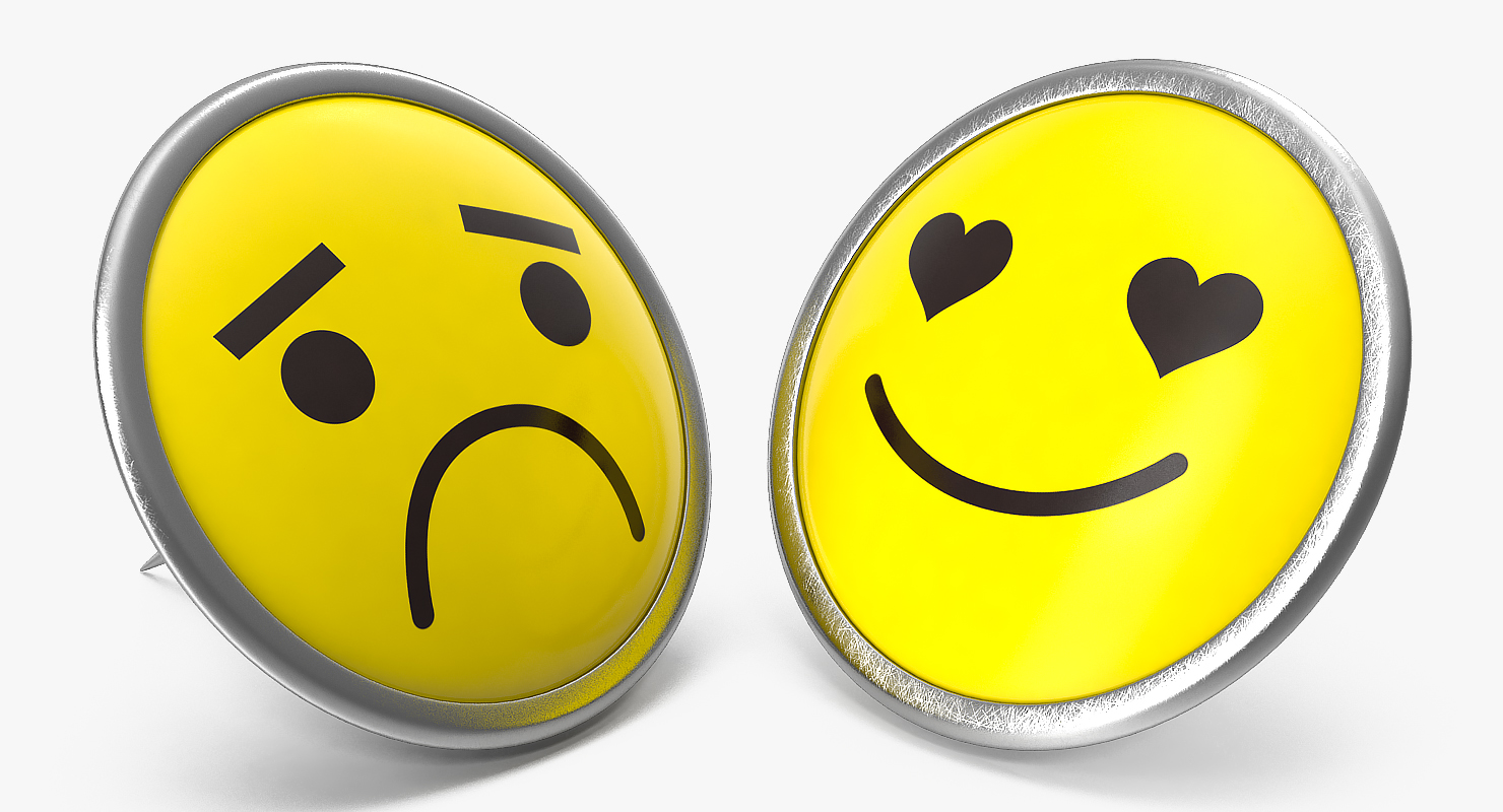 3D model Assorted Smiley Face Pins