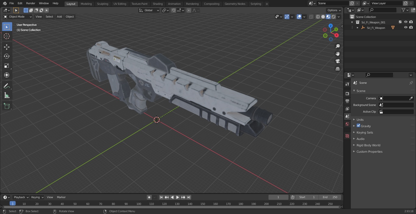 3D Sci-Fi Weapon model
