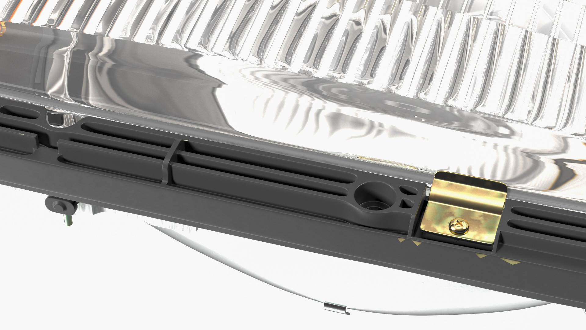 Right Rectangular Halogen H4 Truck Headlight 3D model