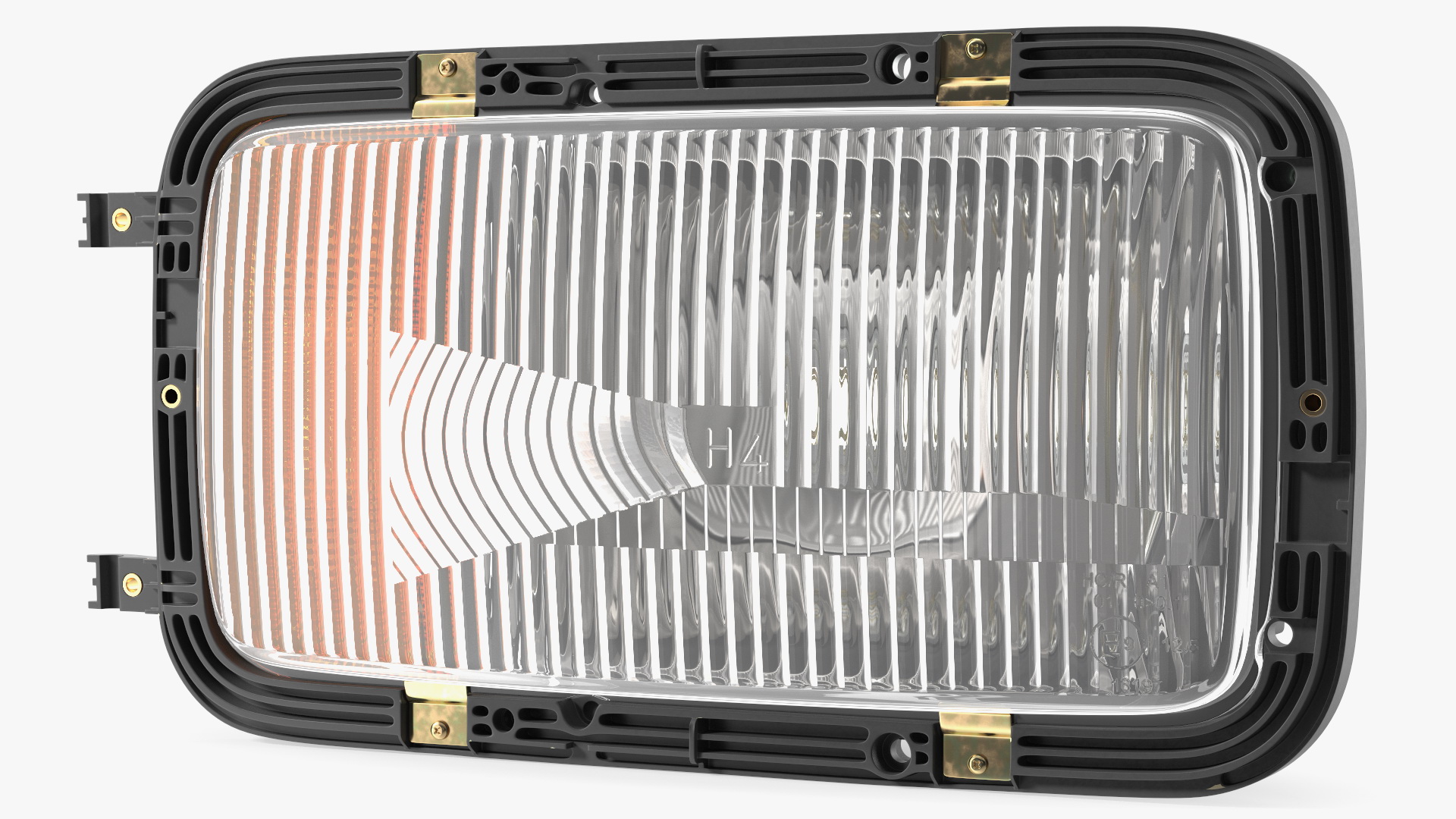 Right Rectangular Halogen H4 Truck Headlight 3D model
