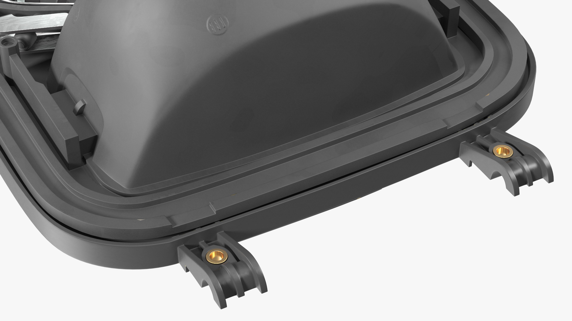 Right Rectangular Halogen H4 Truck Headlight 3D model
