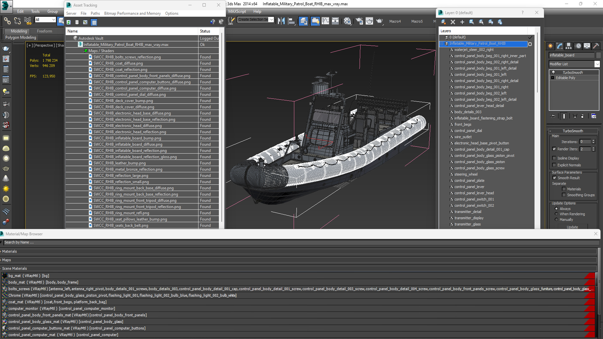 3D Inflatable Military Patrol Boat RHIB