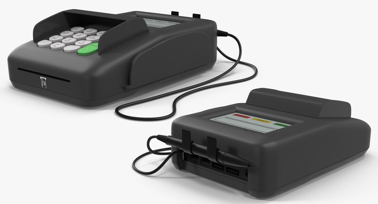 Retail Pos Credit Card Terminal Machine 3D model