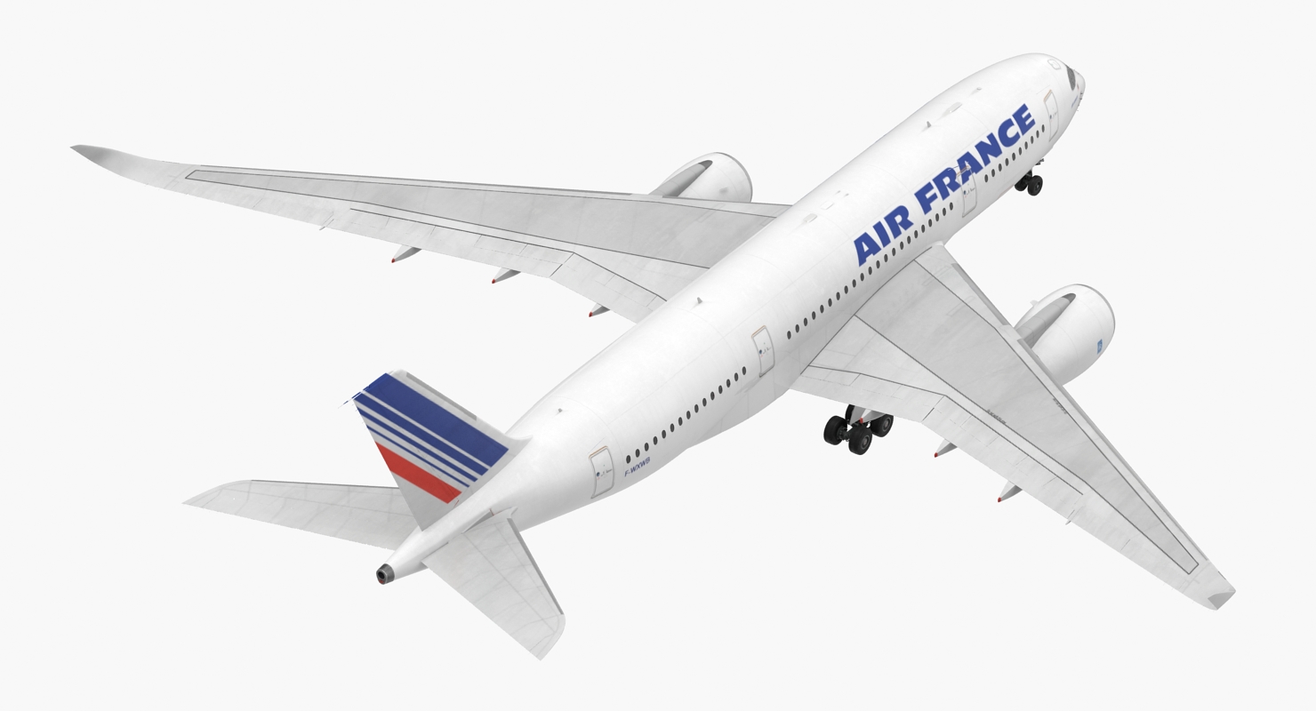 3D Airbus A350 800 Air France