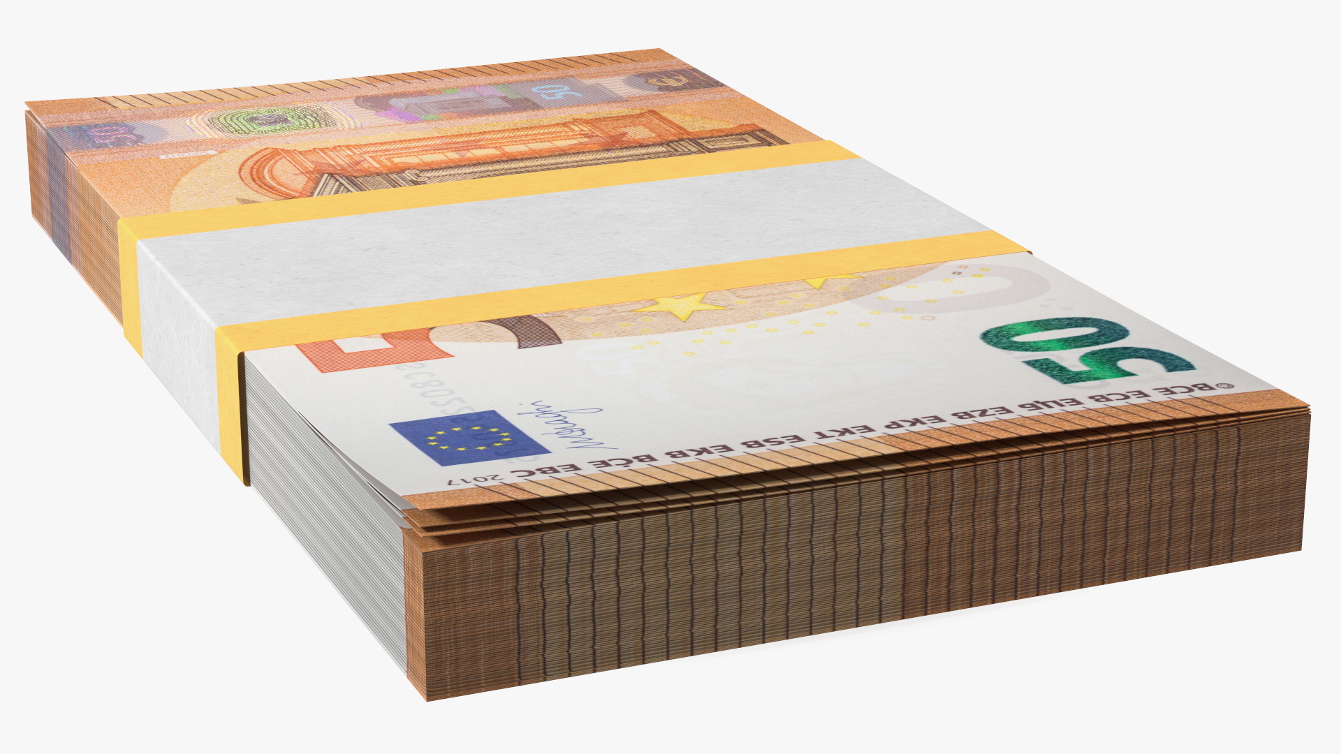 Stack Money 50 Euro 3D model