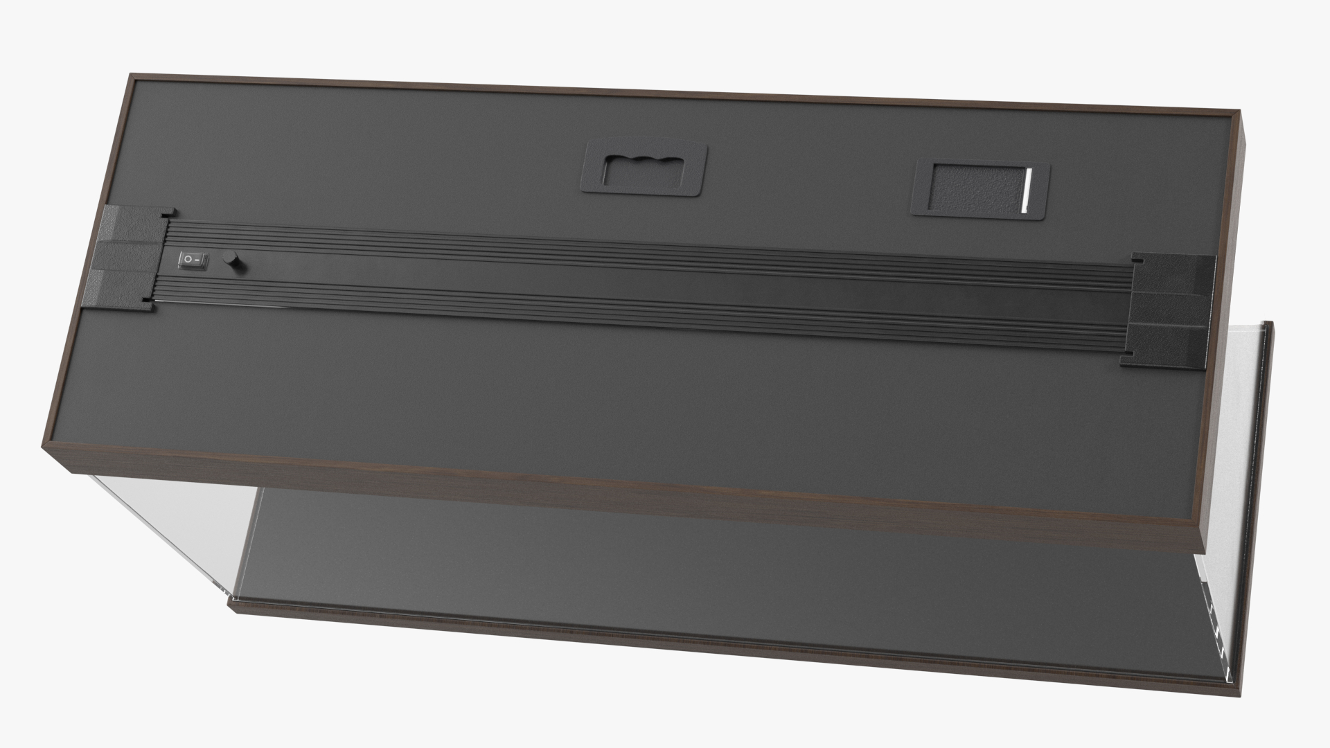 3D Wooden Aquarium Tank Long Empty