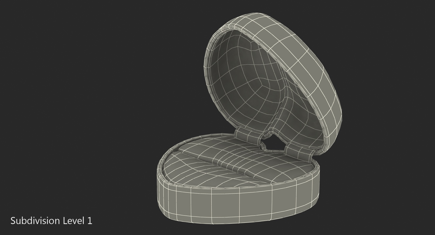 3D Red Velvet Heart Shaped Empty Gift Box model