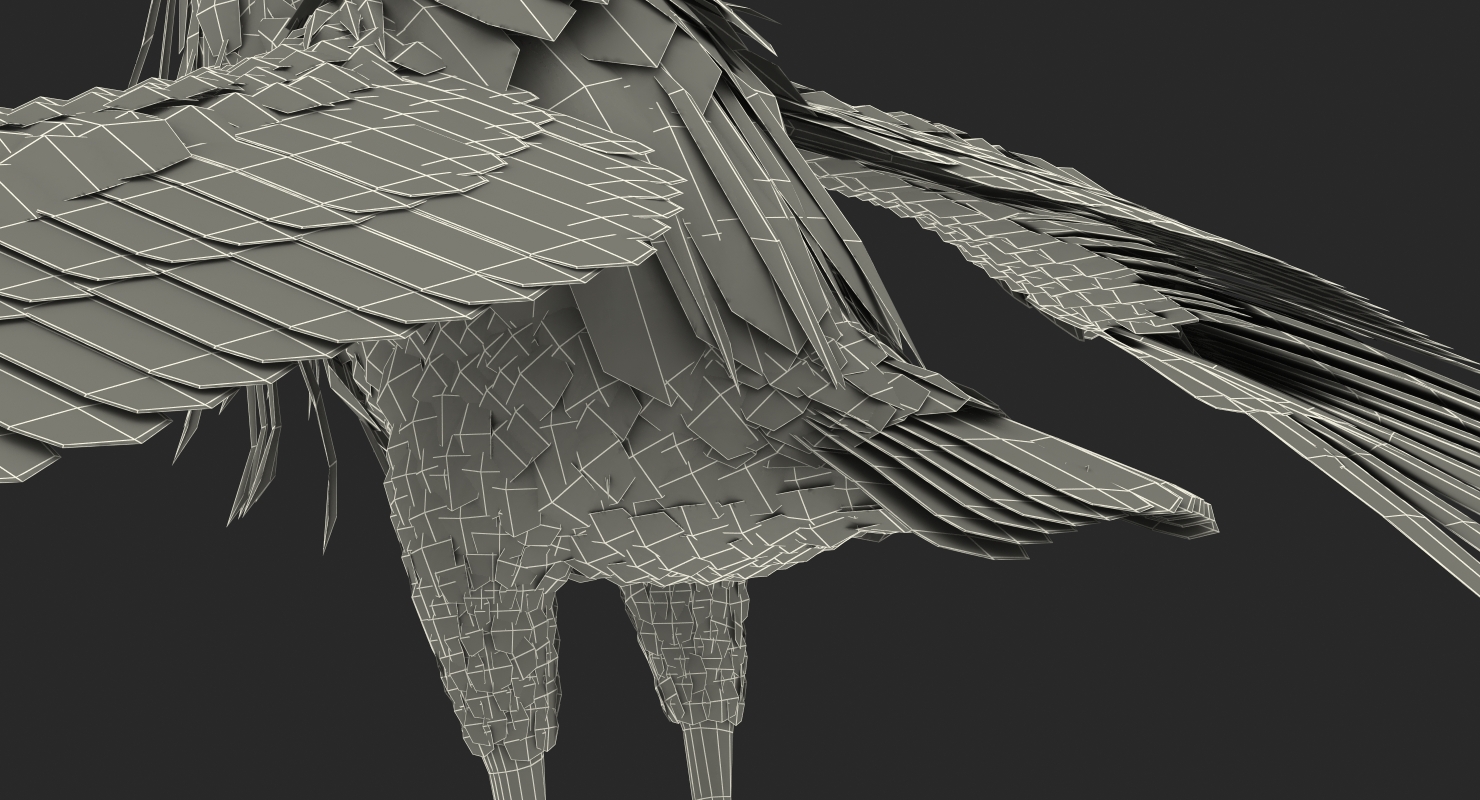 3D Great Blue Heron Rigged model