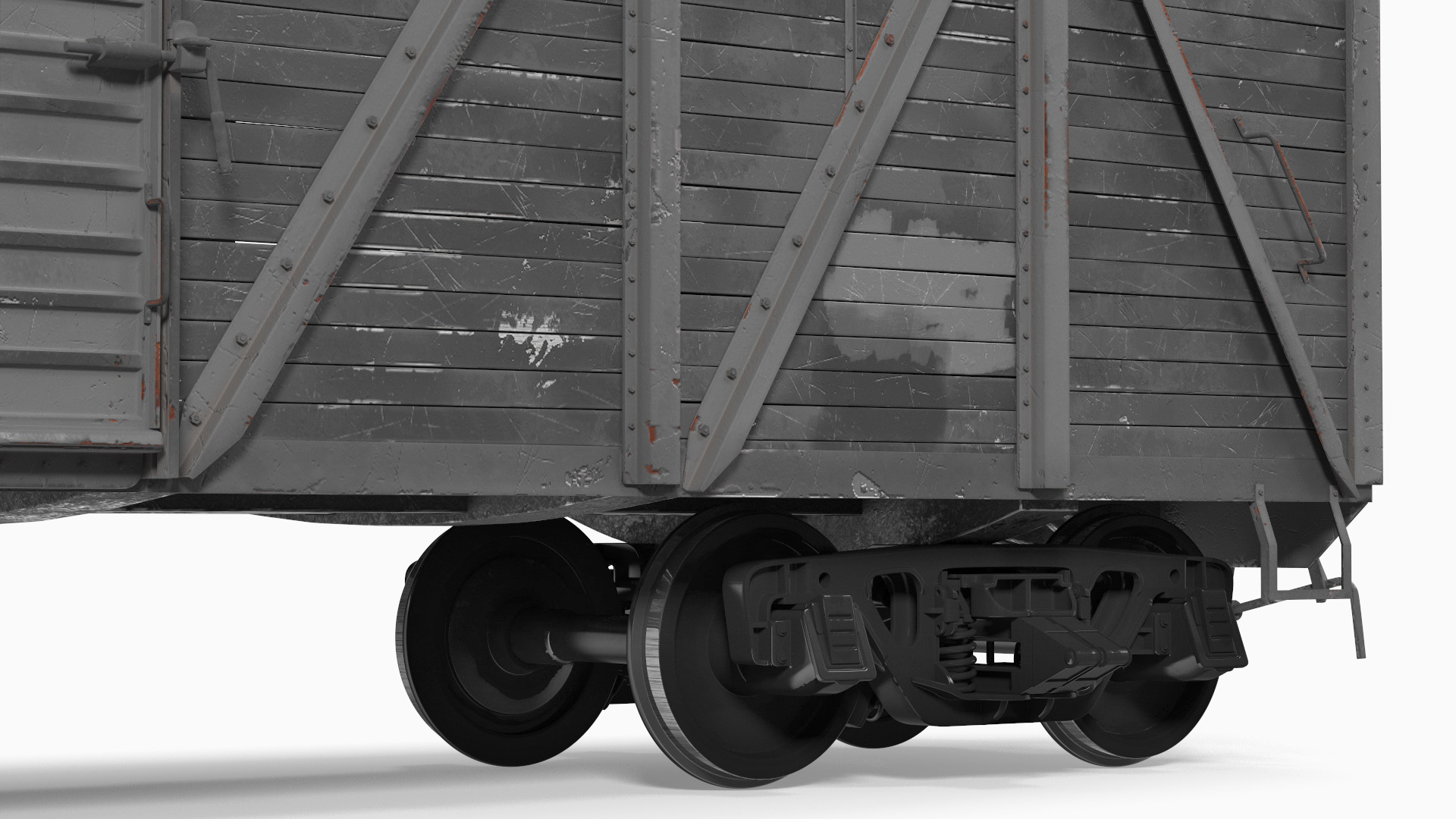 Cargo Wagon Black 3D