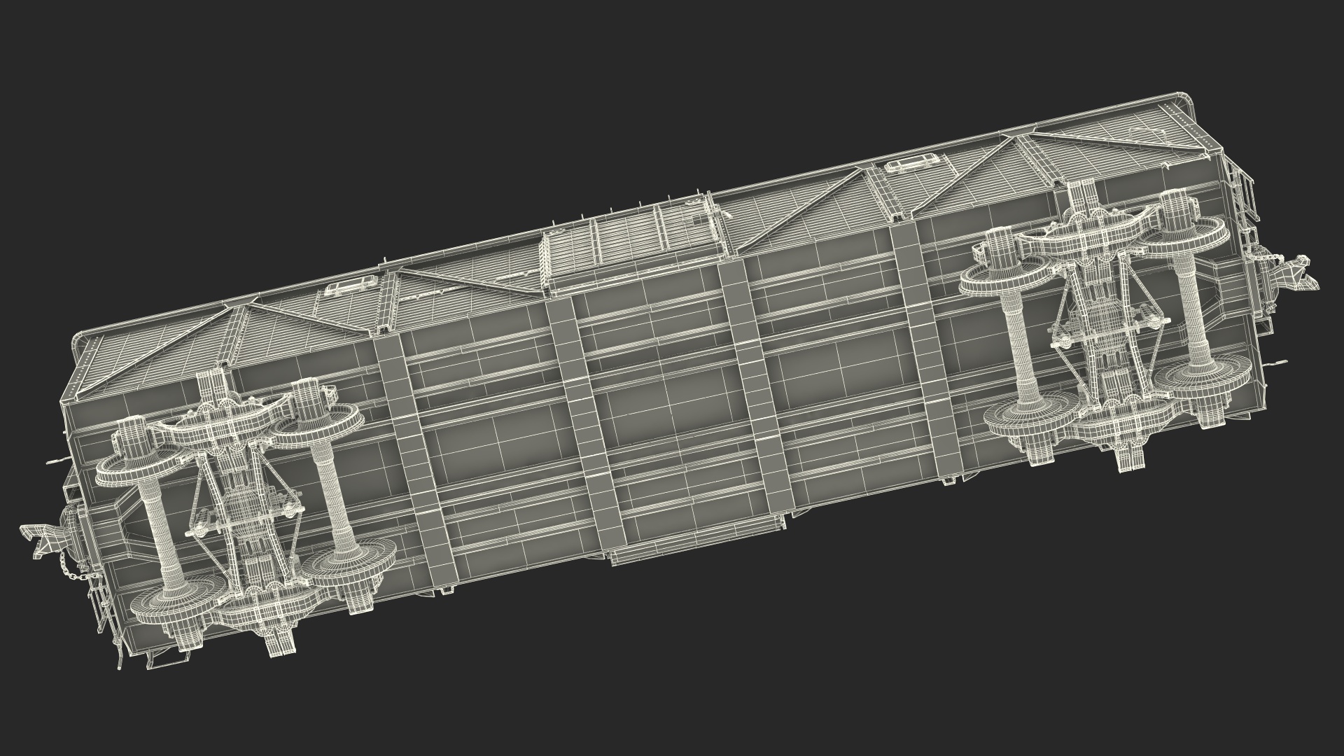 Cargo Wagon Black 3D
