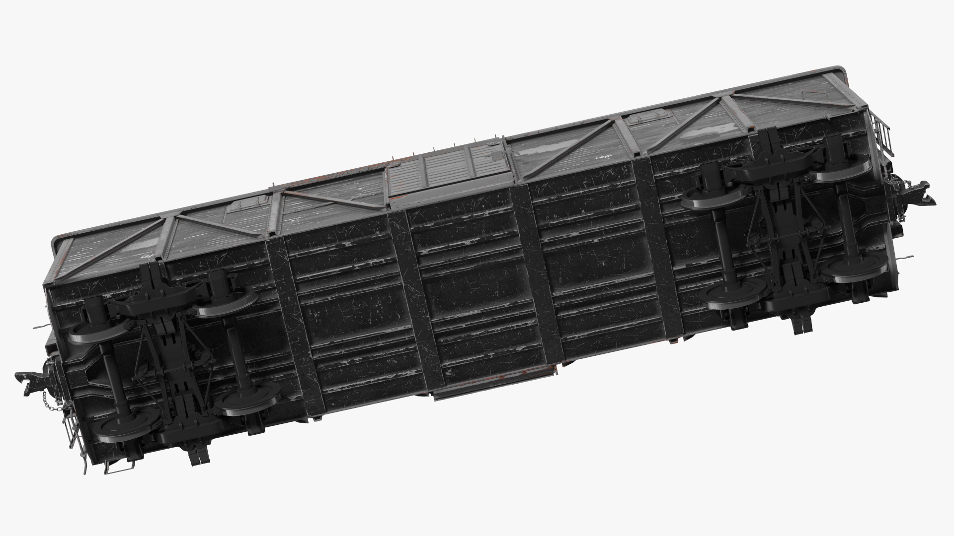 Cargo Wagon Black 3D