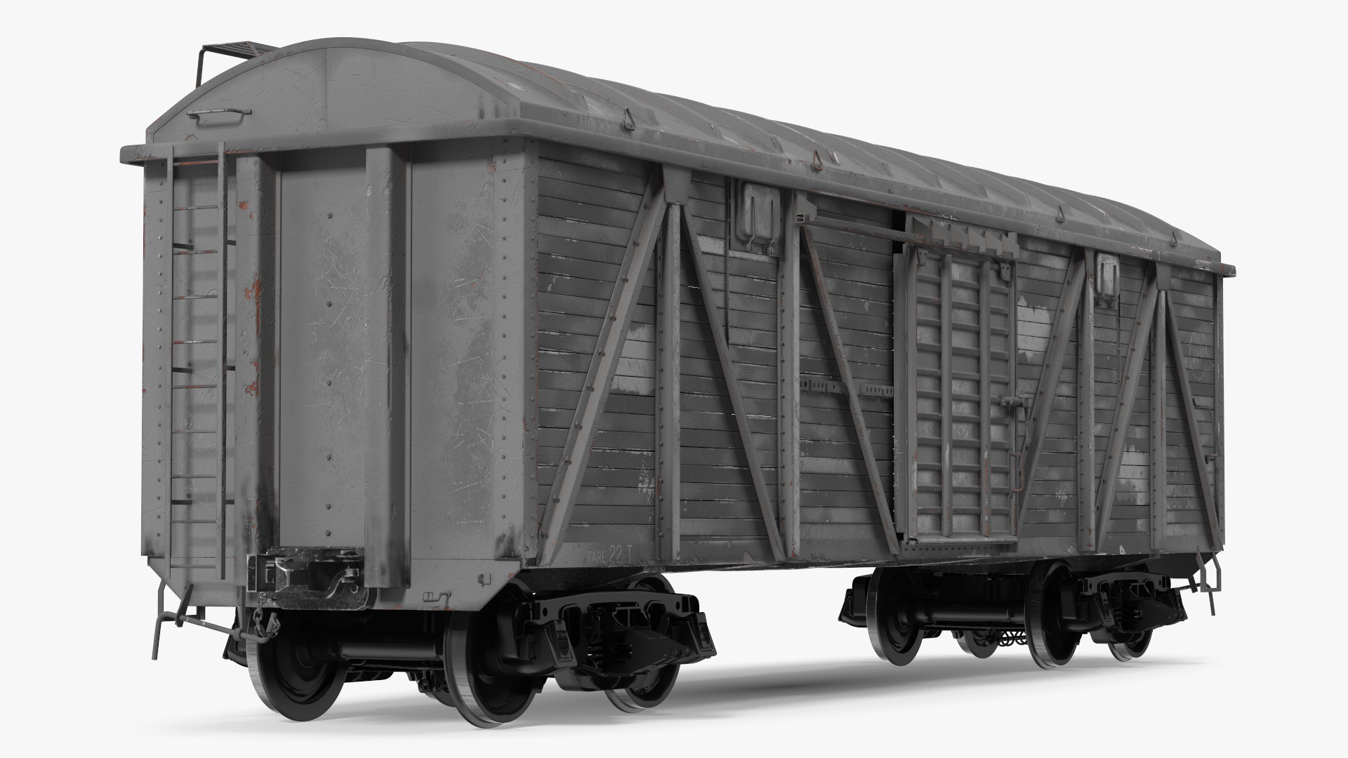 Cargo Wagon Black 3D