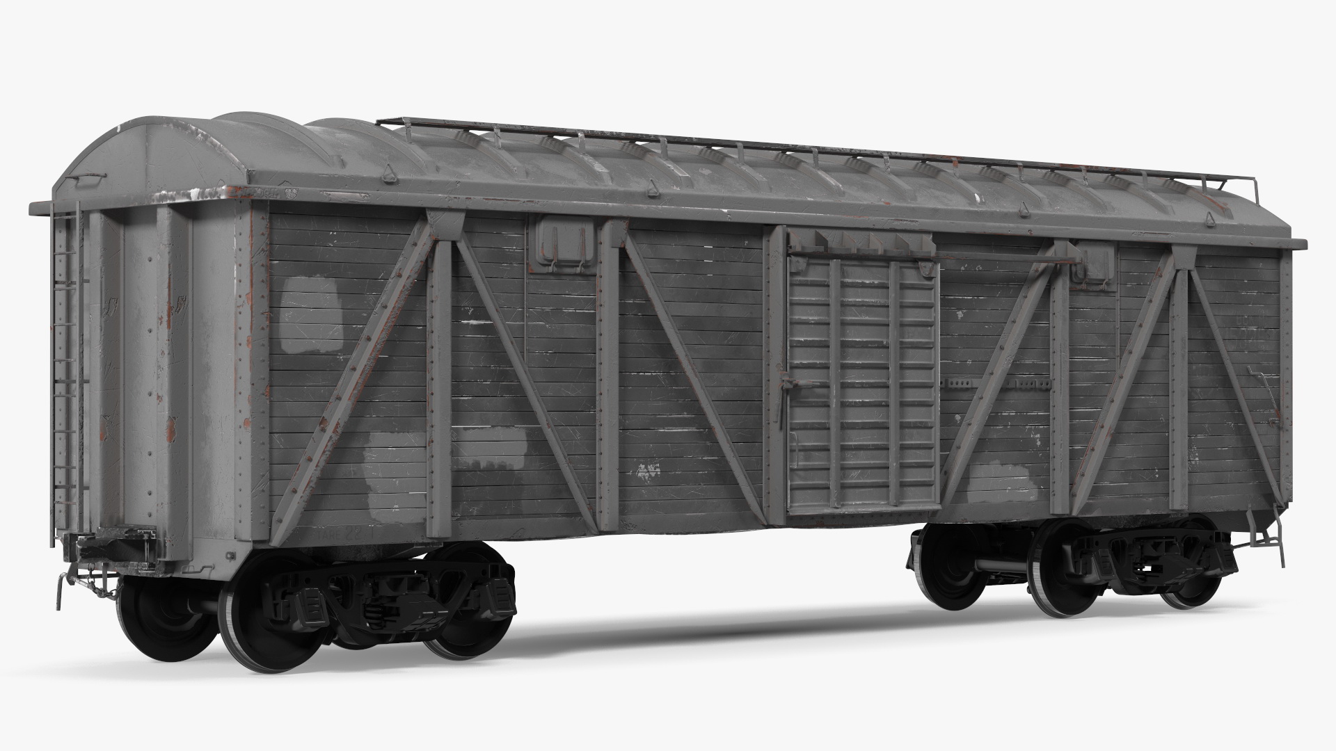 Cargo Wagon Black 3D